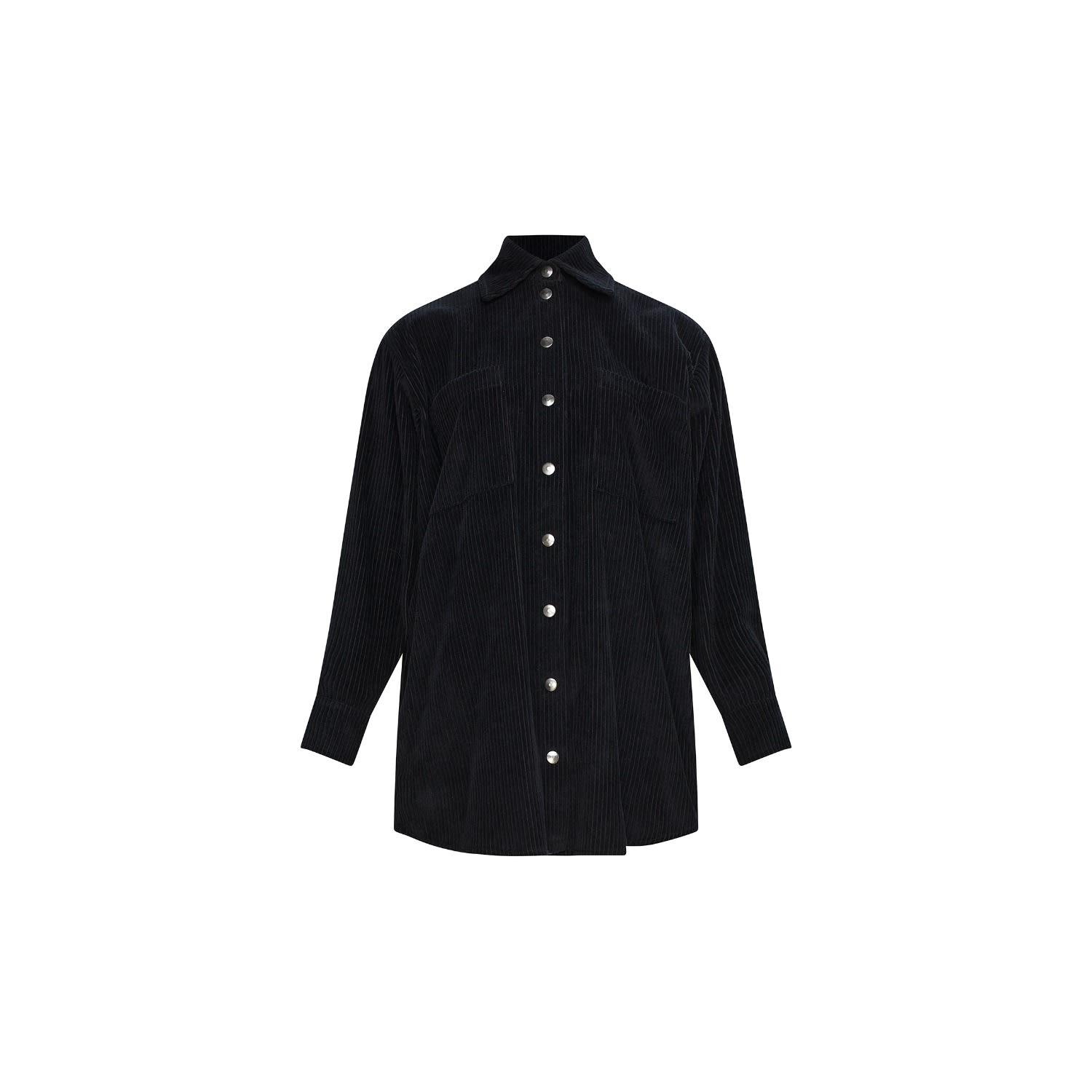 Women’s Corduroy Shirt - Black S/M Pli