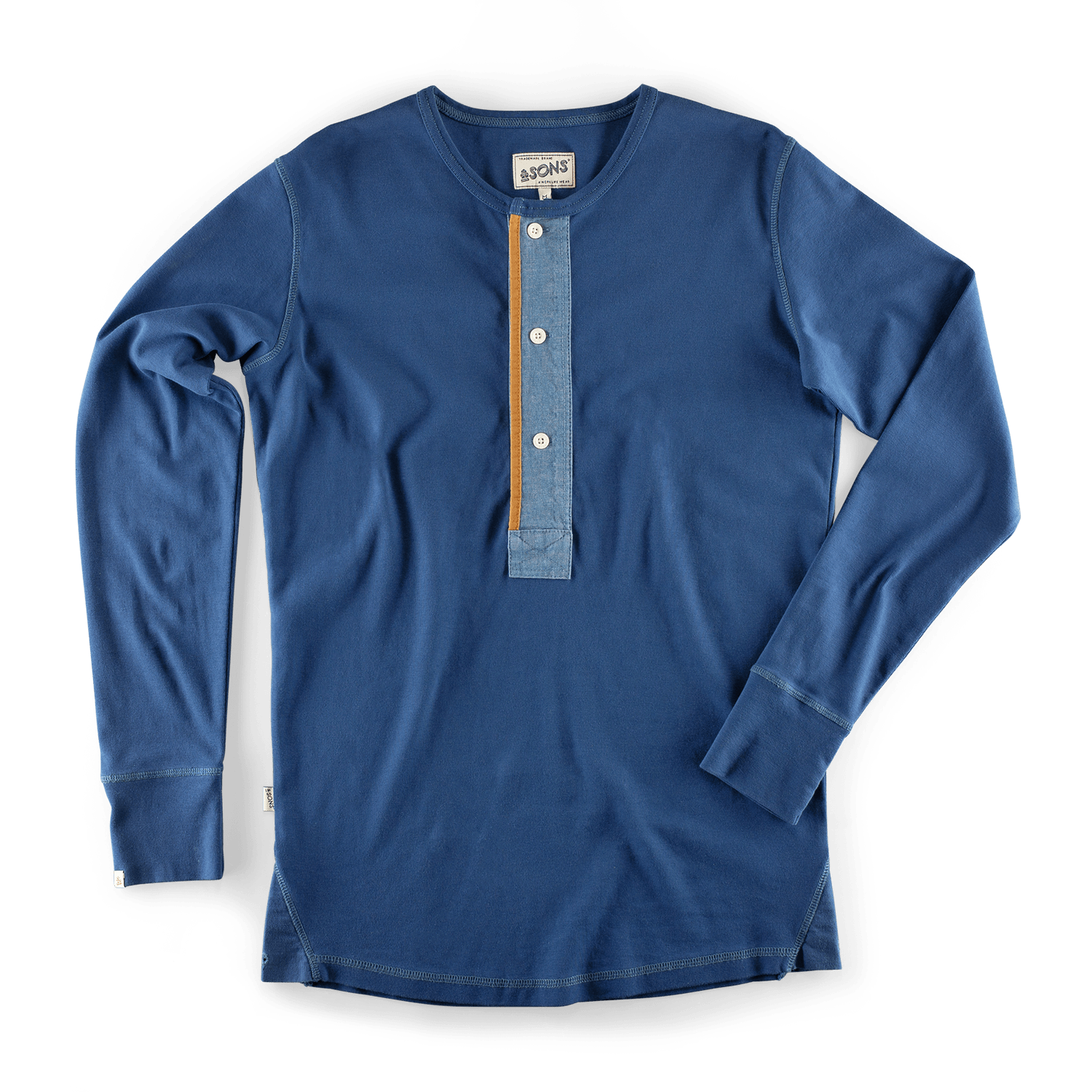 &sons Trading Co Men's &sons Wilder Henley Indigo In Blue