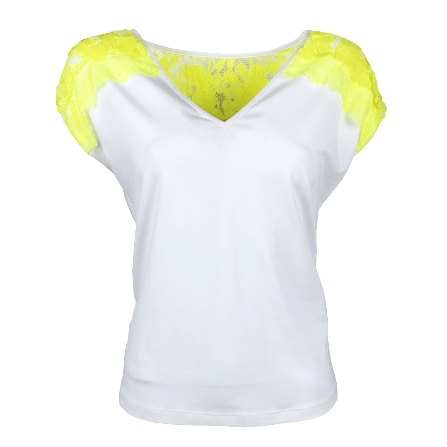 neon yellow sleeveless shirt
