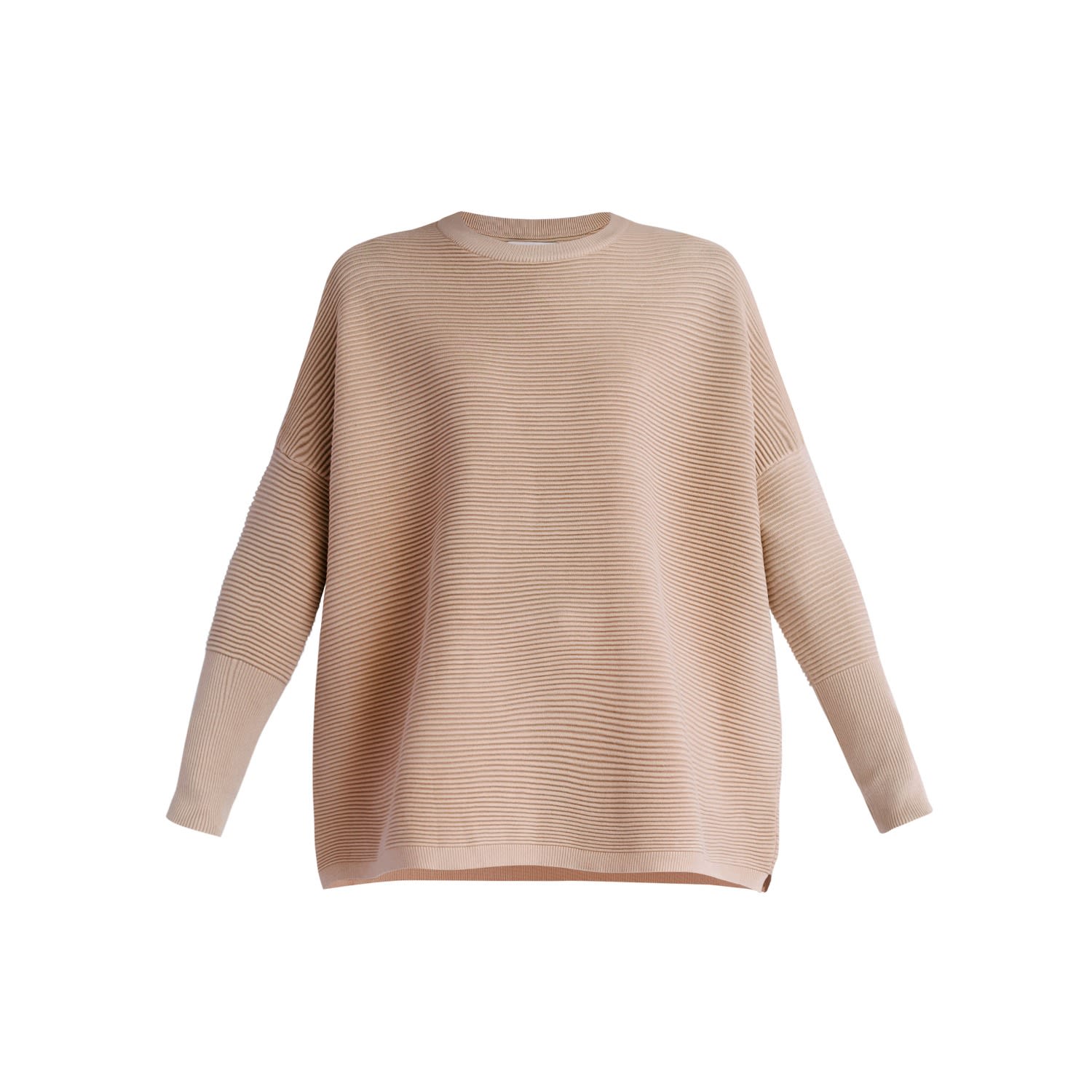 Women’s Neutrals Paisie Ribbed Jumper In Almond L/Xl