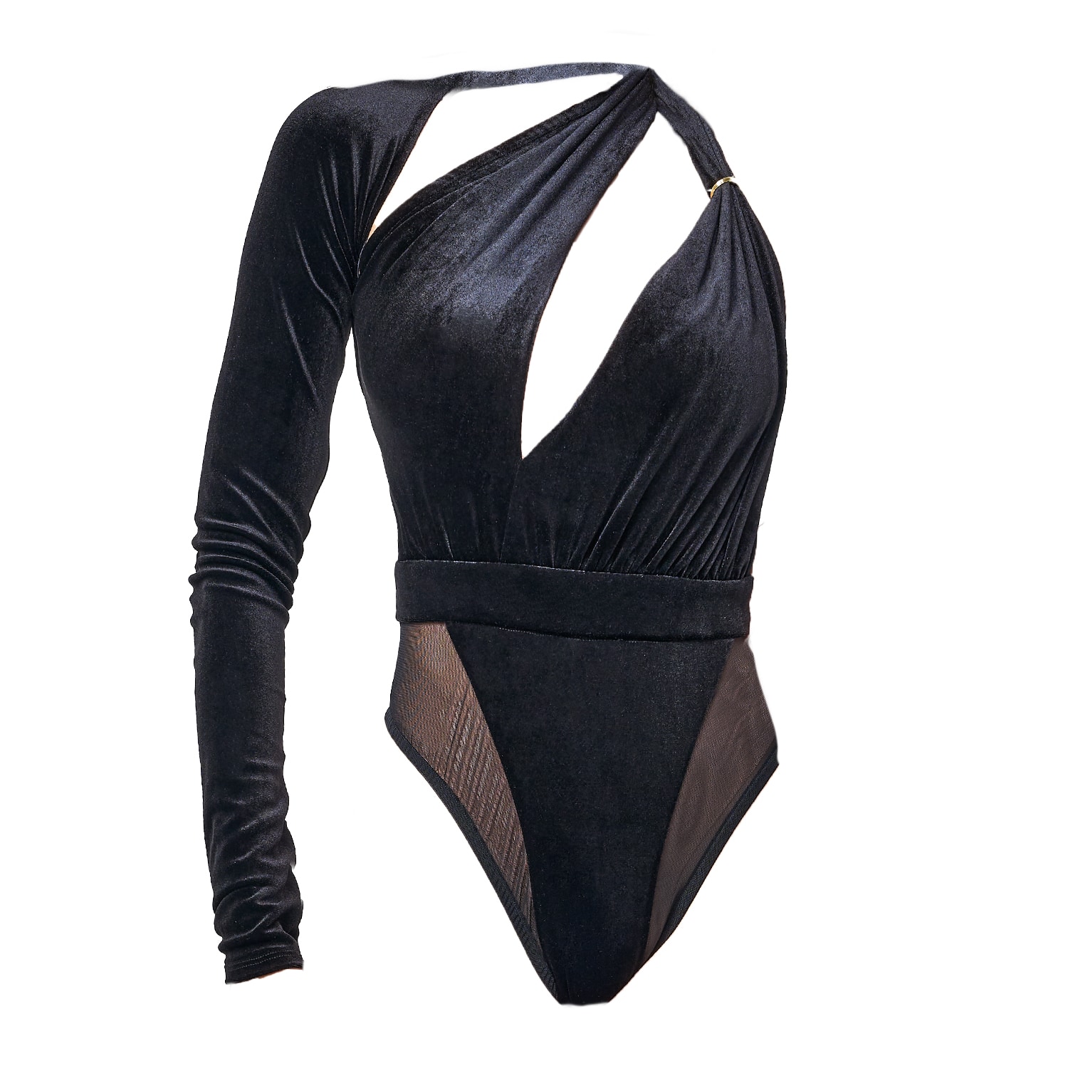 Bao Tranchi Women's The Wraparound Bodysuit - Black Velvet