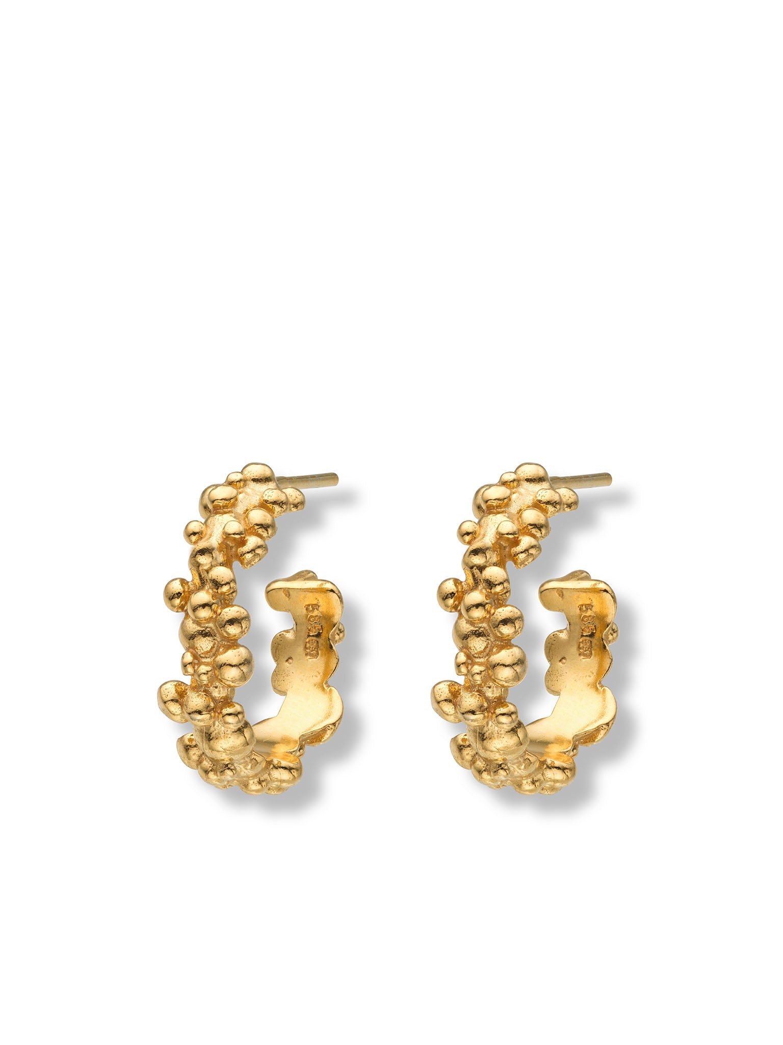Women’s Céleste Deux Small Hoop Earrings Solid Gold Eva Remenyi