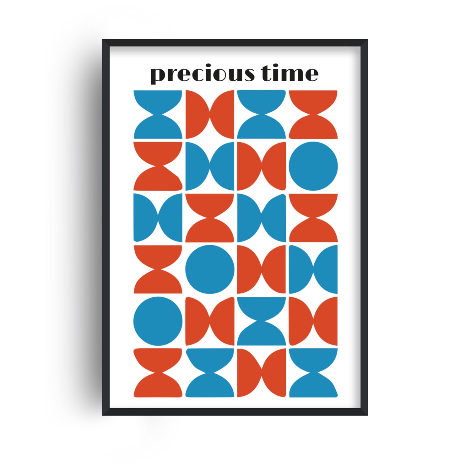 Fanclub Blue / Red Precious Time Giclée Retro Art Print A2 In Multi