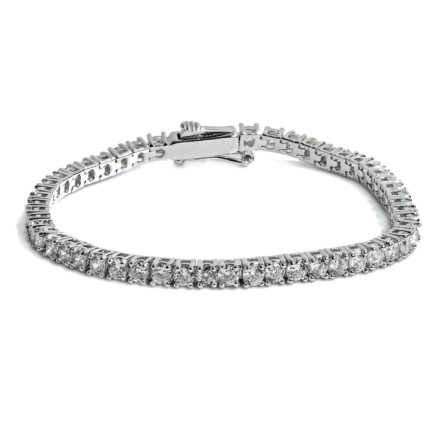 Women’s Thin Tennis Bracelet 3Mm Silver Drae Collection