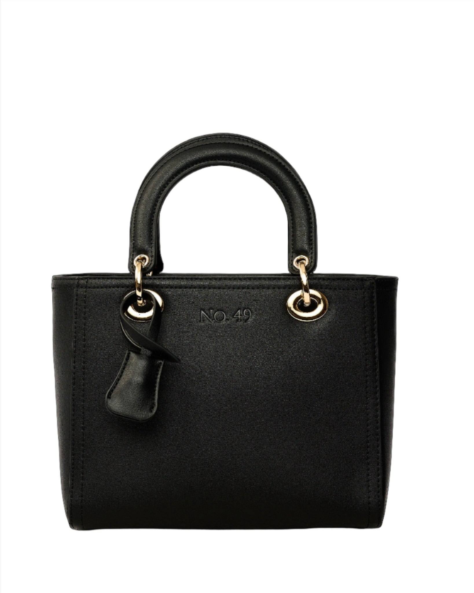 No.49 Handbags Women's Chancy Black Satchel & Shoulder Bag In Black