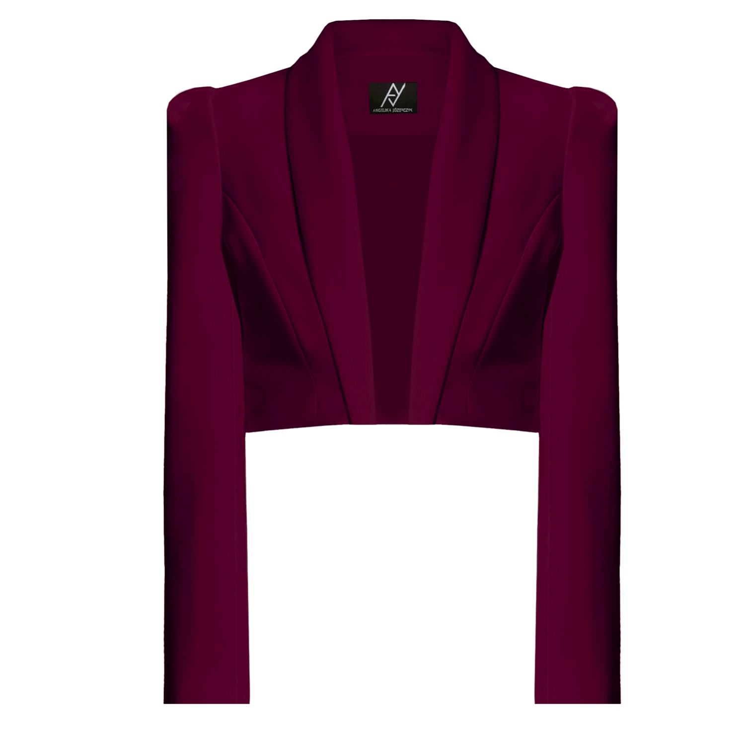 Angelika Jozefczyk Women's Red Cropped Blazer Palermo Burgundy In Red