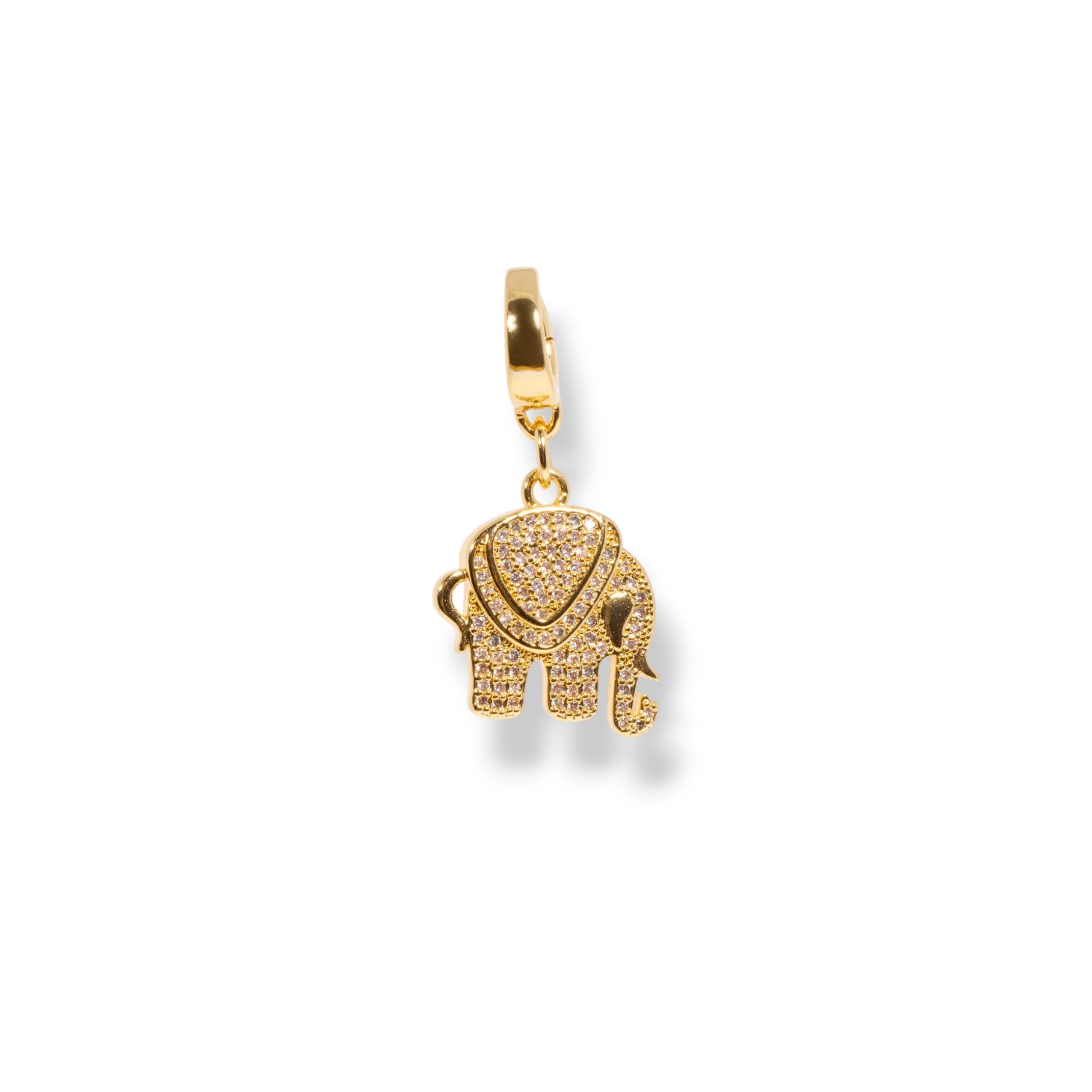 Alexie Of Athens Women's Gold Prosperity Elephant Clip On Charm