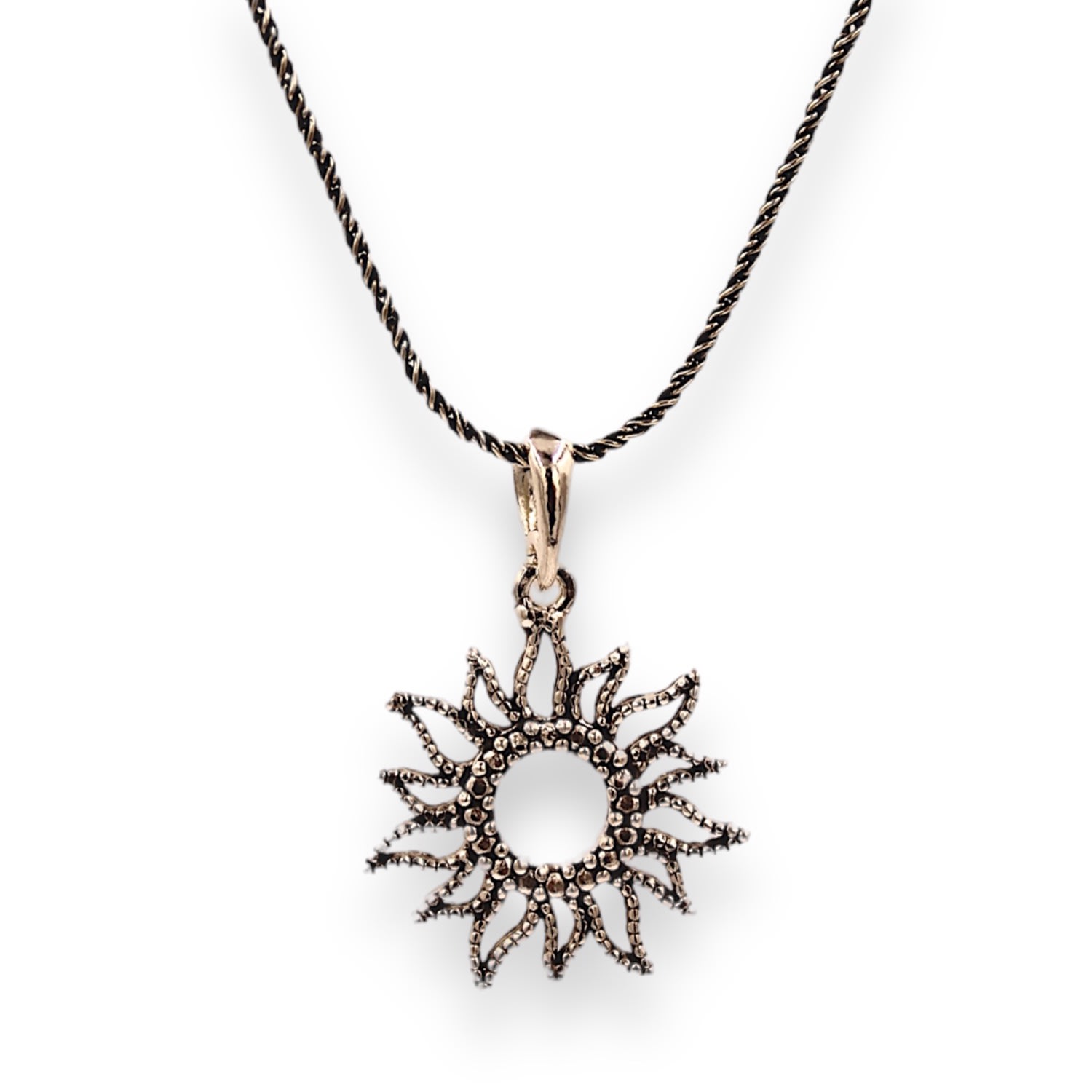 1610istanbul Women's Sun Silver Necklace In Silver