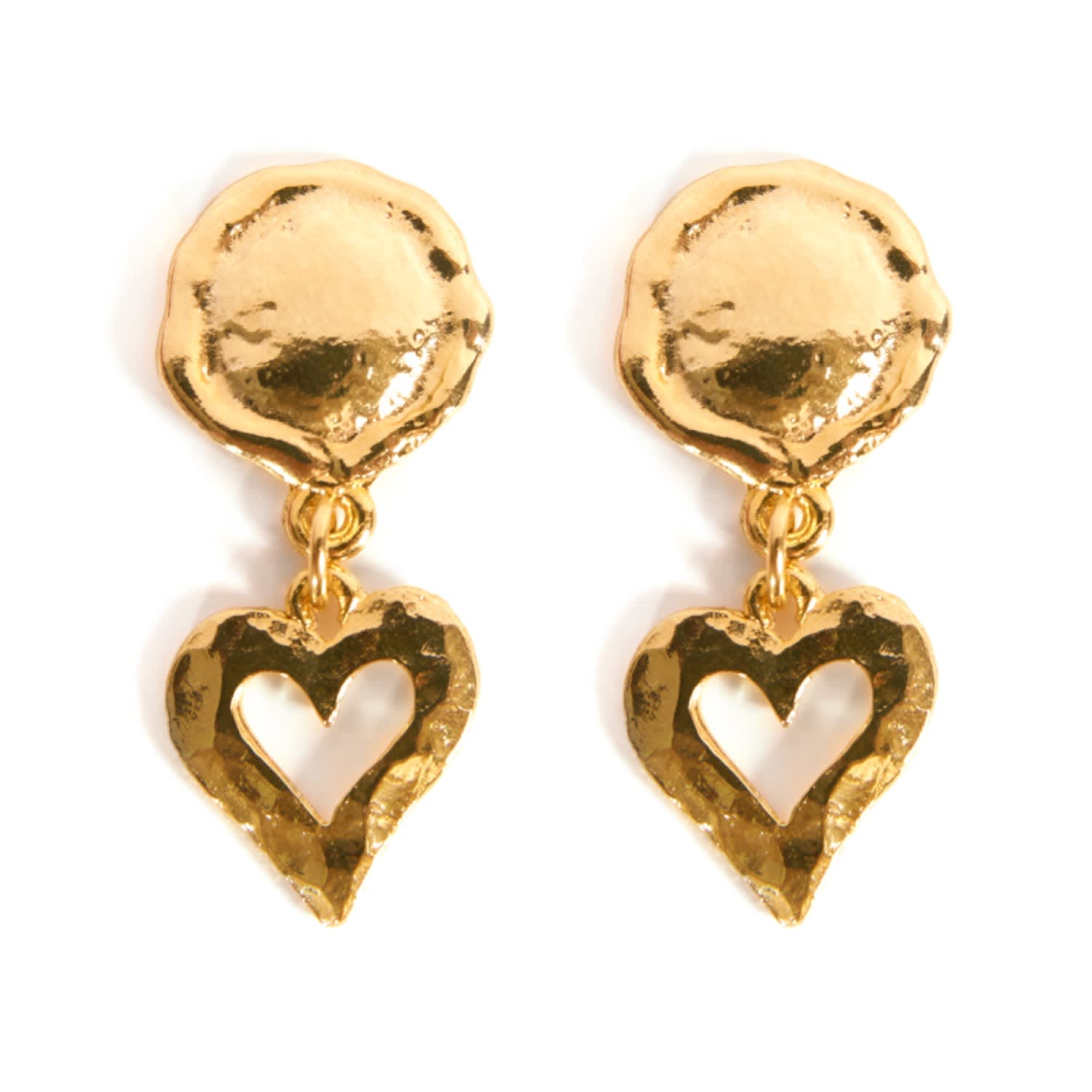 Women's Gold Lost Love Earring | Caramel Vintage Jewellery