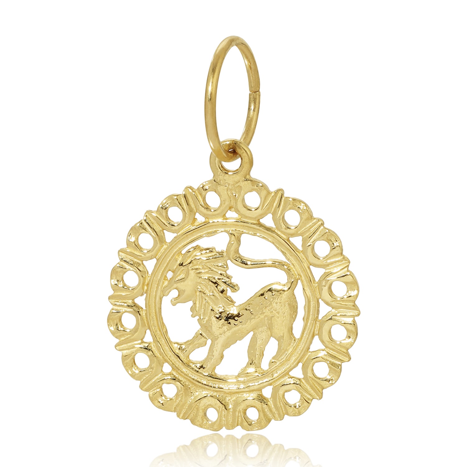 Maya Brenner Women's Gold Zodiac Pendant - Leo In Gold