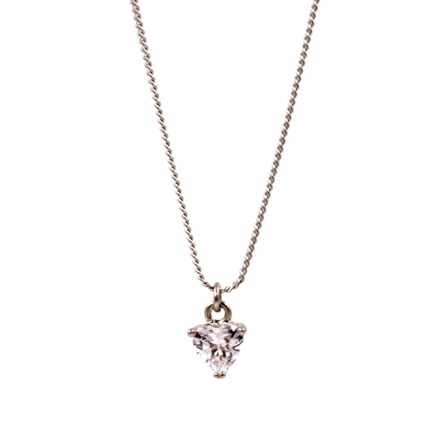 1610istanbul Women's Silver Heart Necklace