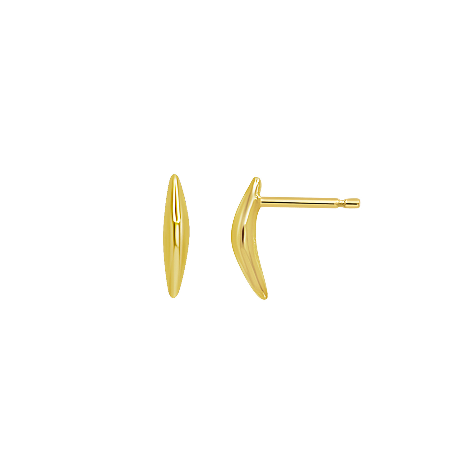 Tory Long Women's Gold Curve Studs