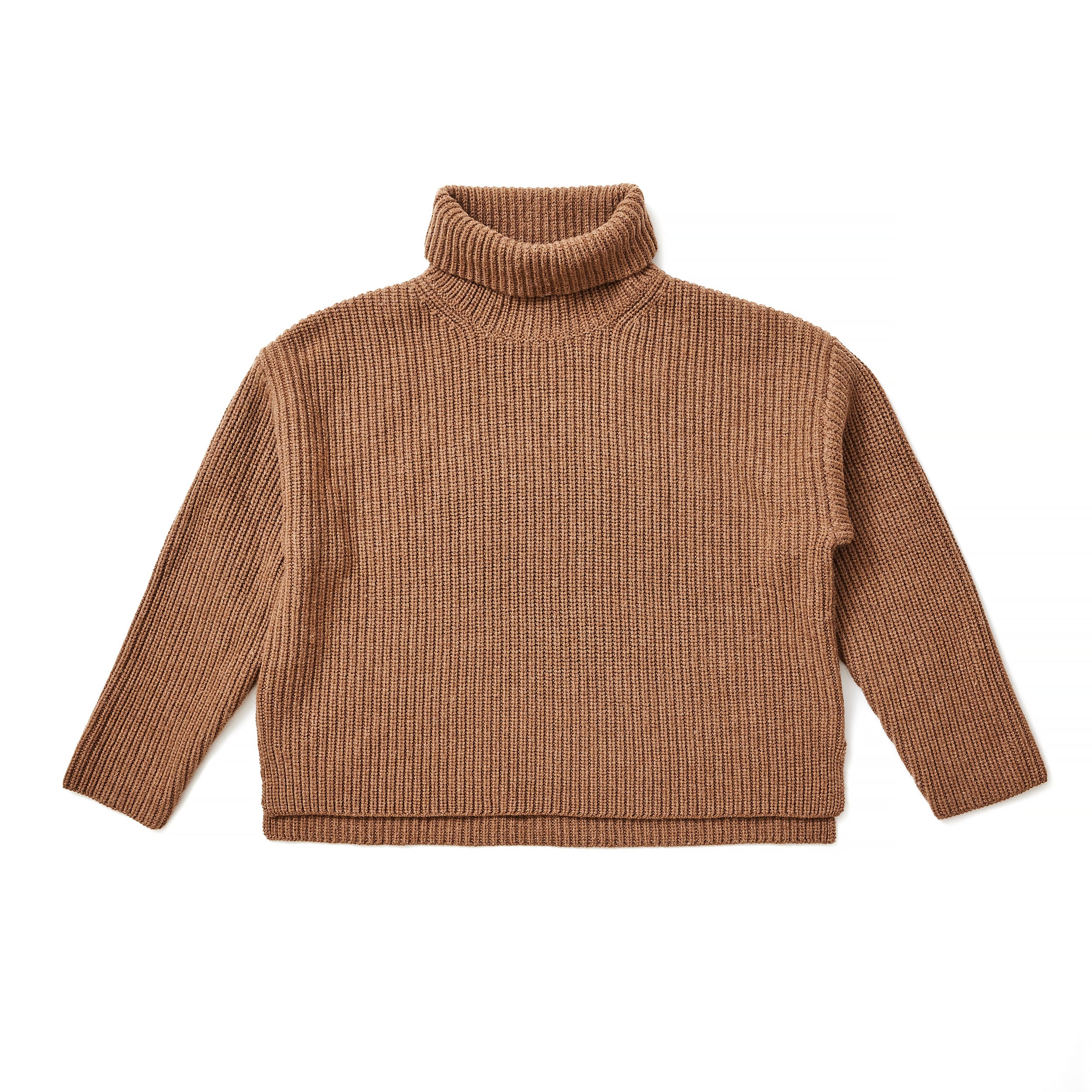 Lindsay Nicholas New York Women's Neutrals Textured Turtleneck In Fawn