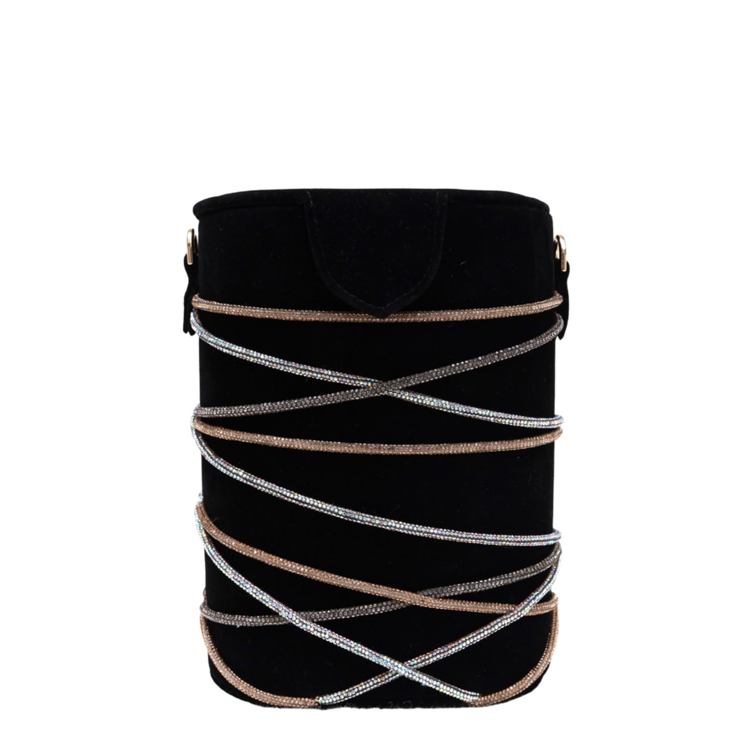 Women’s Silver / Black / Gold Knotty Bucket Bag Simitri