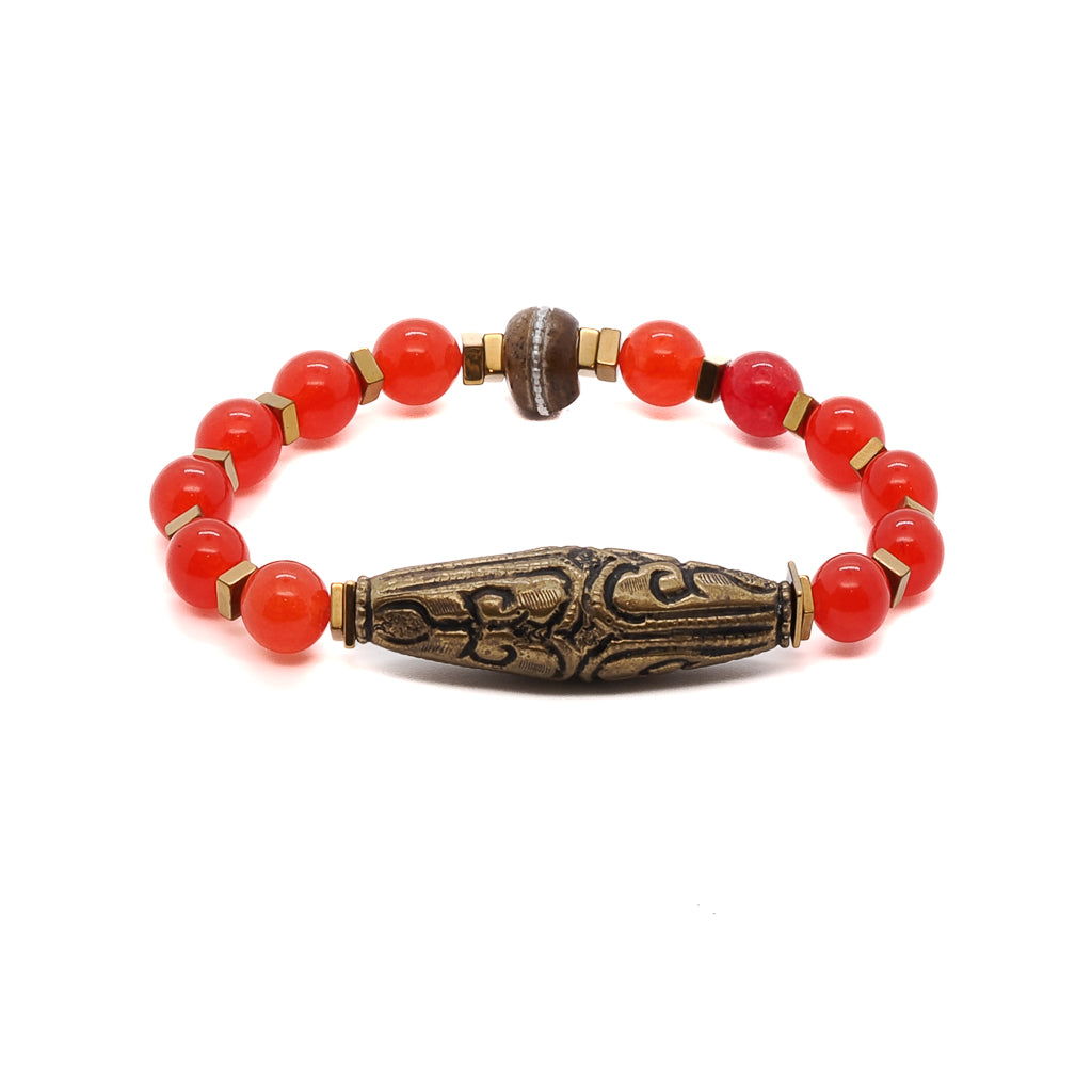 Women’s Gold / Red Red Carnelian Vintage Bracelet Ebru Jewelry