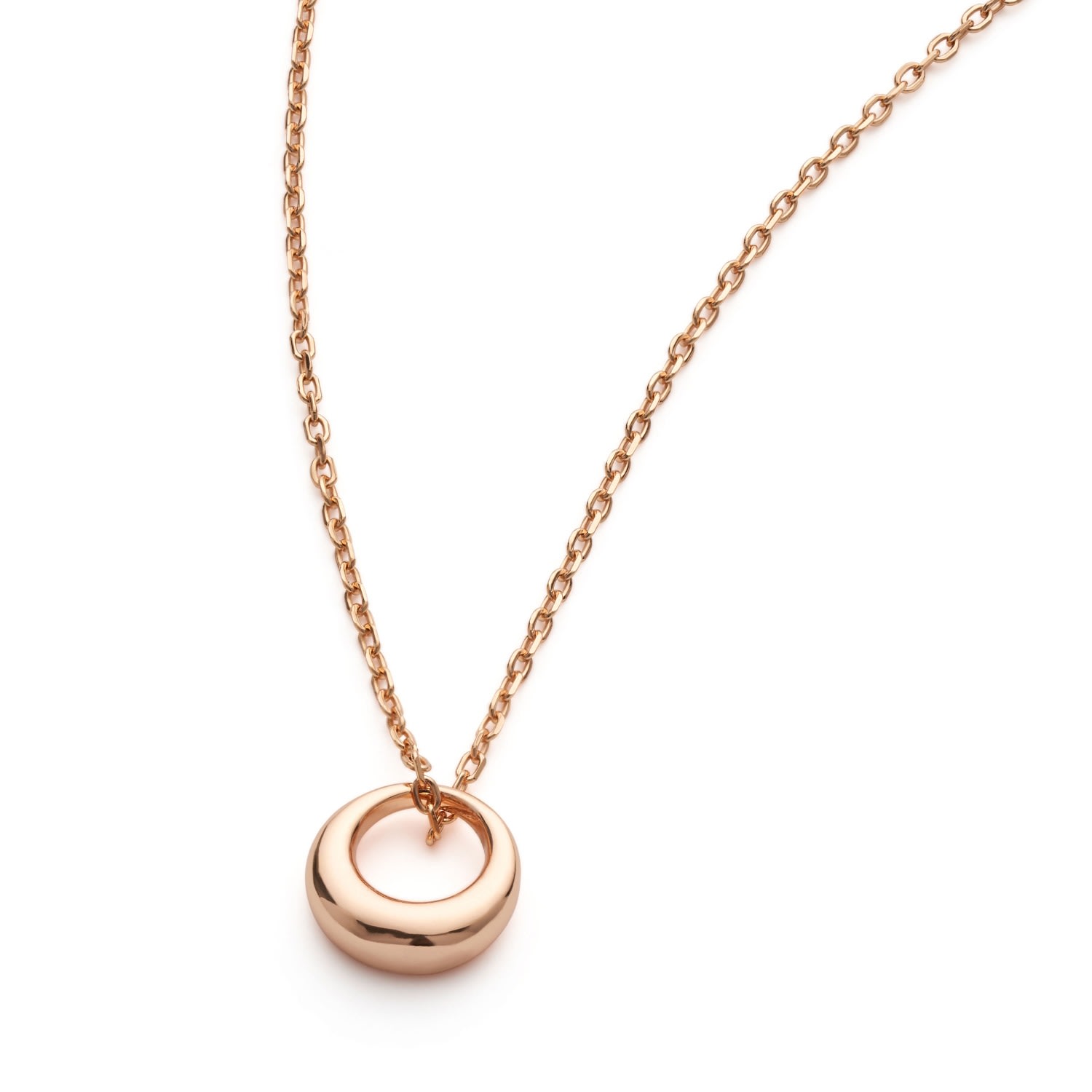 Women’s Rose Gold / Gold Rose Gold Dainty Circle Necklace Elk & Bloom - Everyday Fine Jewellery