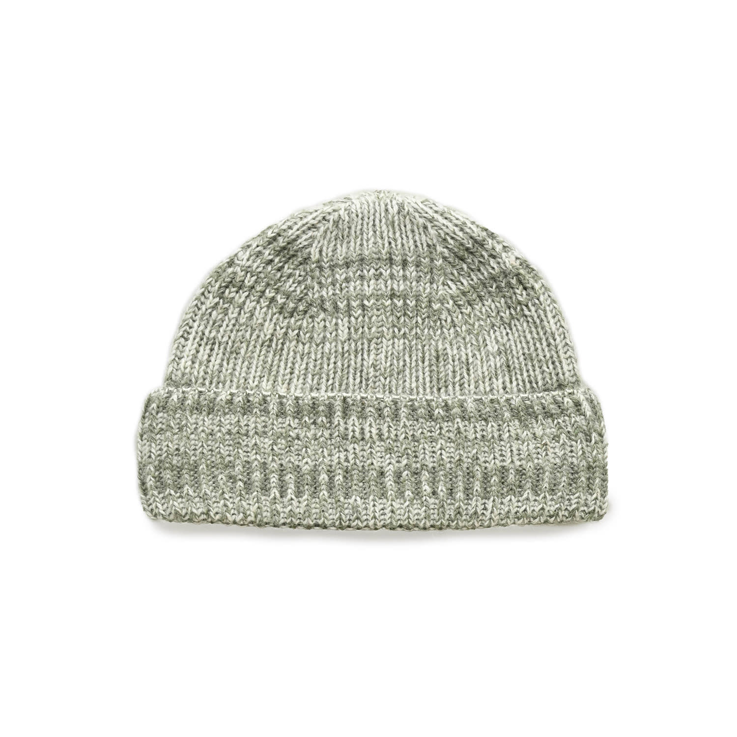 Oubas Women's Green / Neutrals British Wool Beanie In Lichen / Ecru In Green