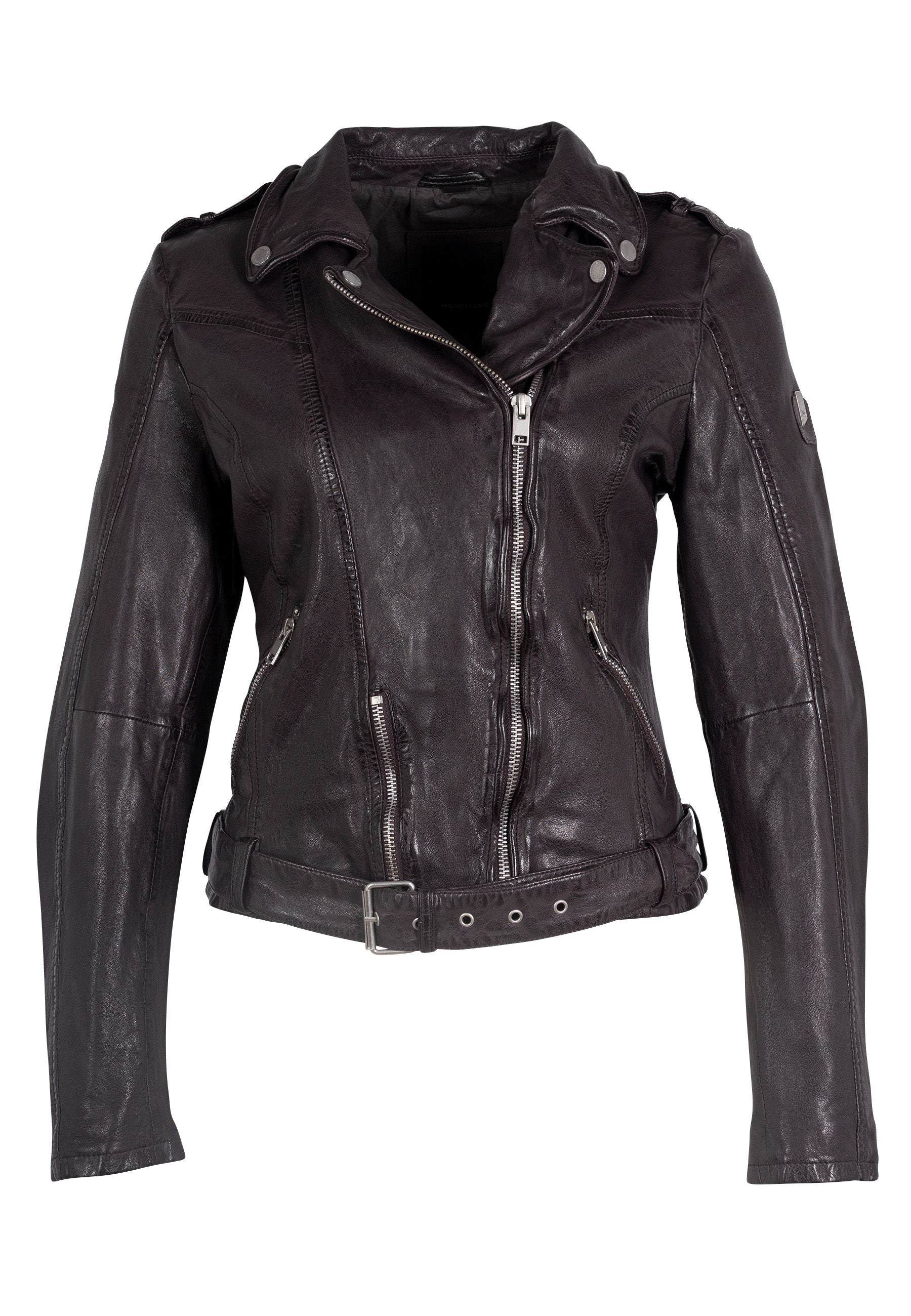 Women's Wild Rf Leather Jacket - Dark Purple | 4Xl | Mauritius