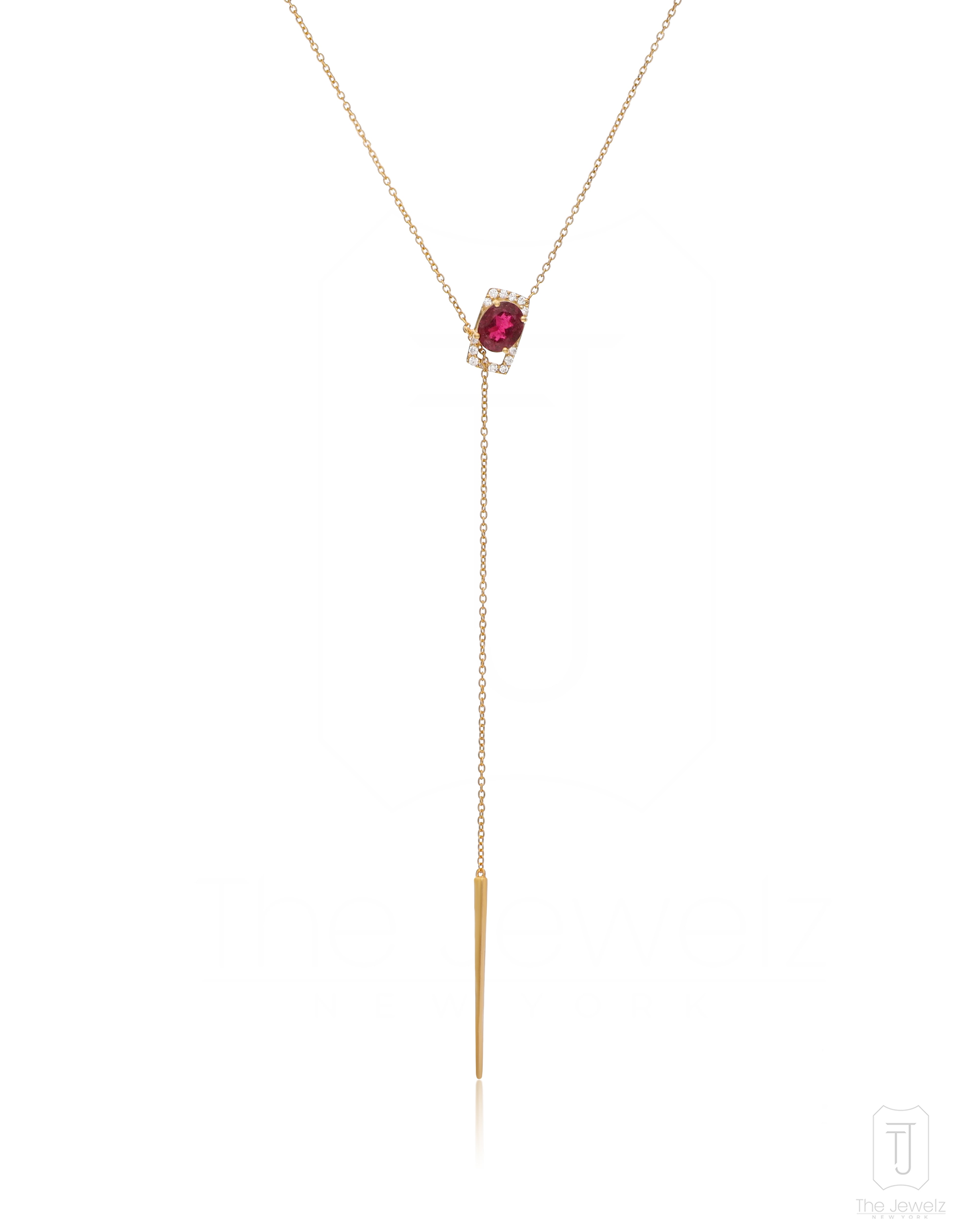 Women’s Eraya Red Spinel Gold Necklace The Jewelz