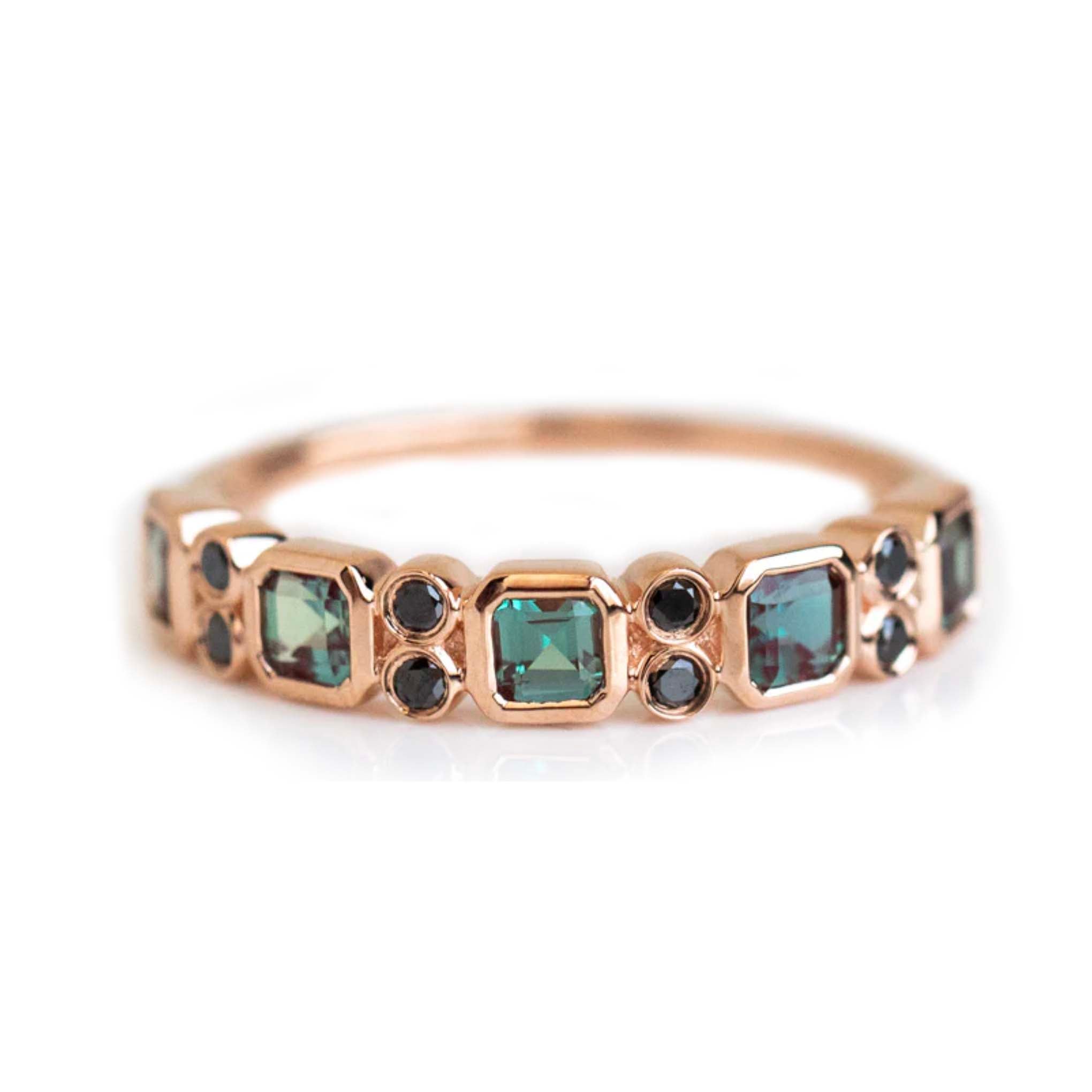 La Kaiser Women's Solid Rose Gold Alexandrite Juniper Ring In Gold