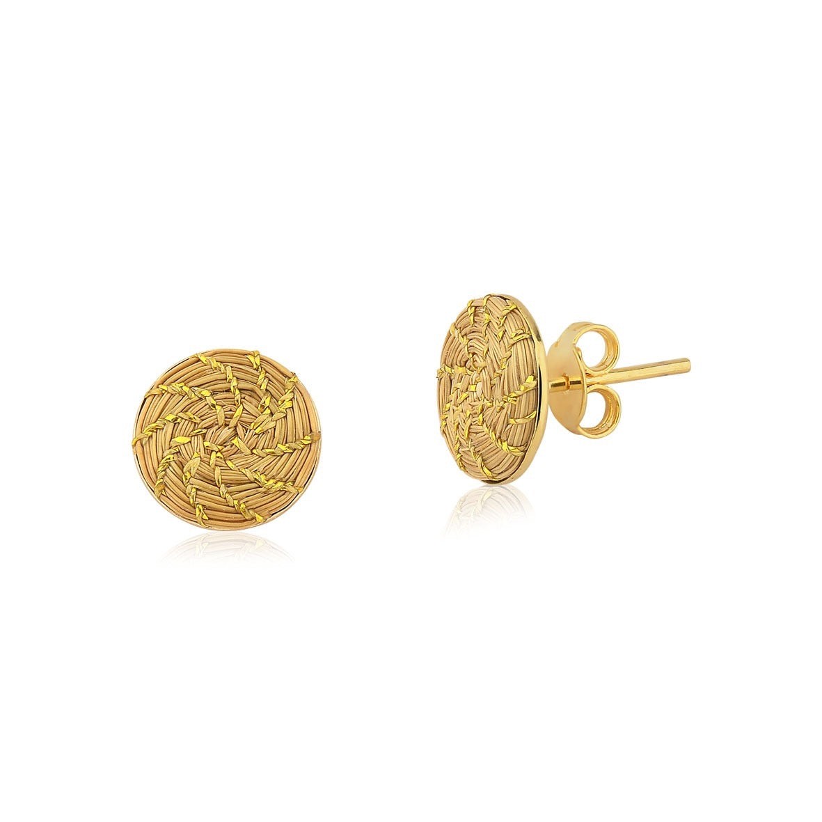 Fetutti Jewelry Women's Golden Grass Stud Earrings