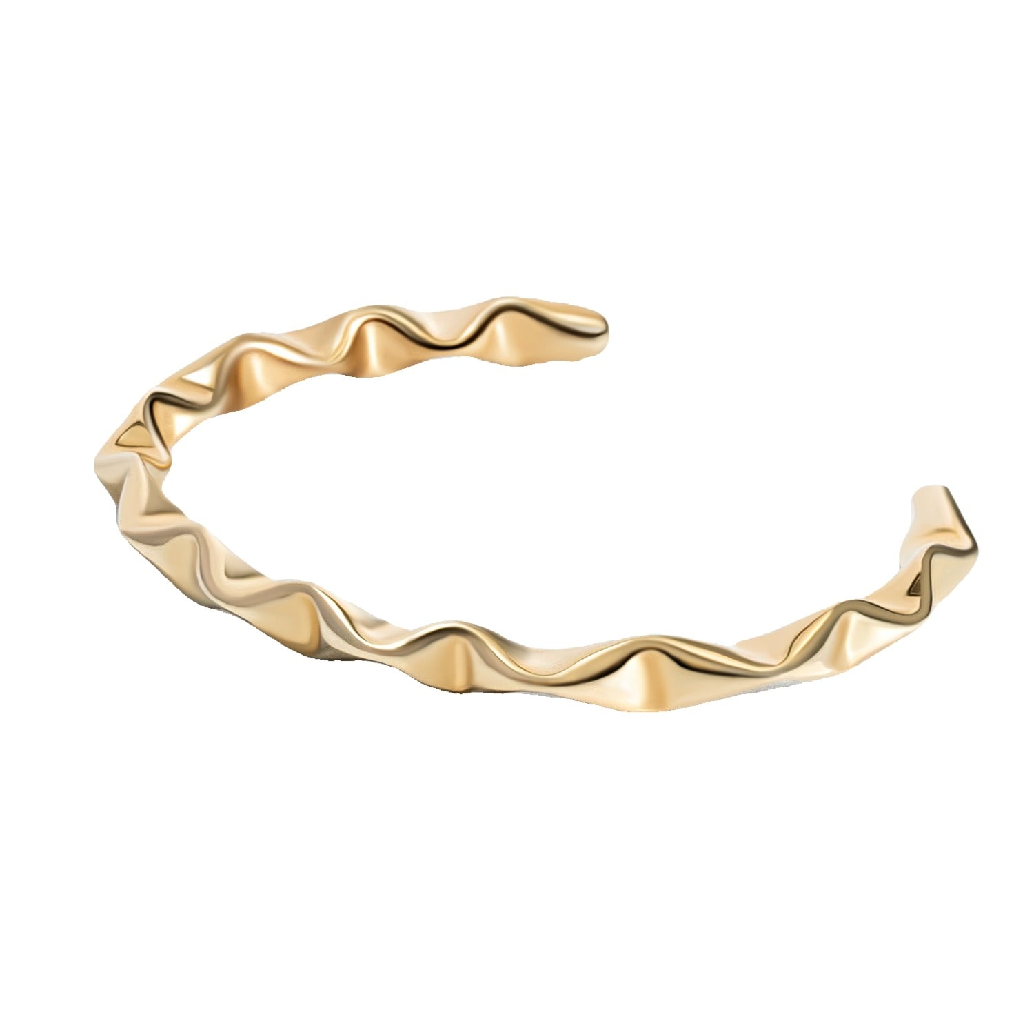 Denise Pacini Women's Sabrina Stackable Geometric Pyramid Open Cuff Bracelet Gold