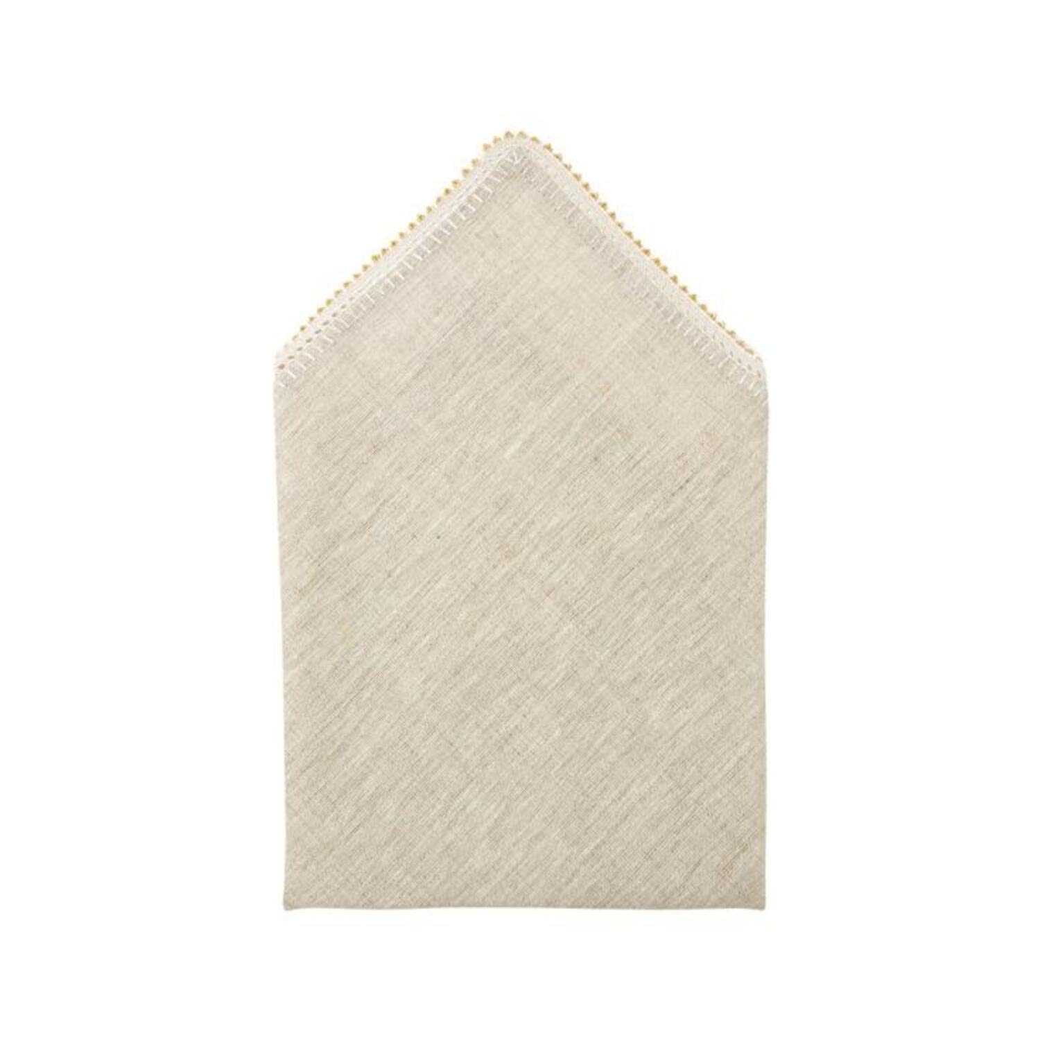 Km Home Collection Beaded Linen Napkins Set Of 2