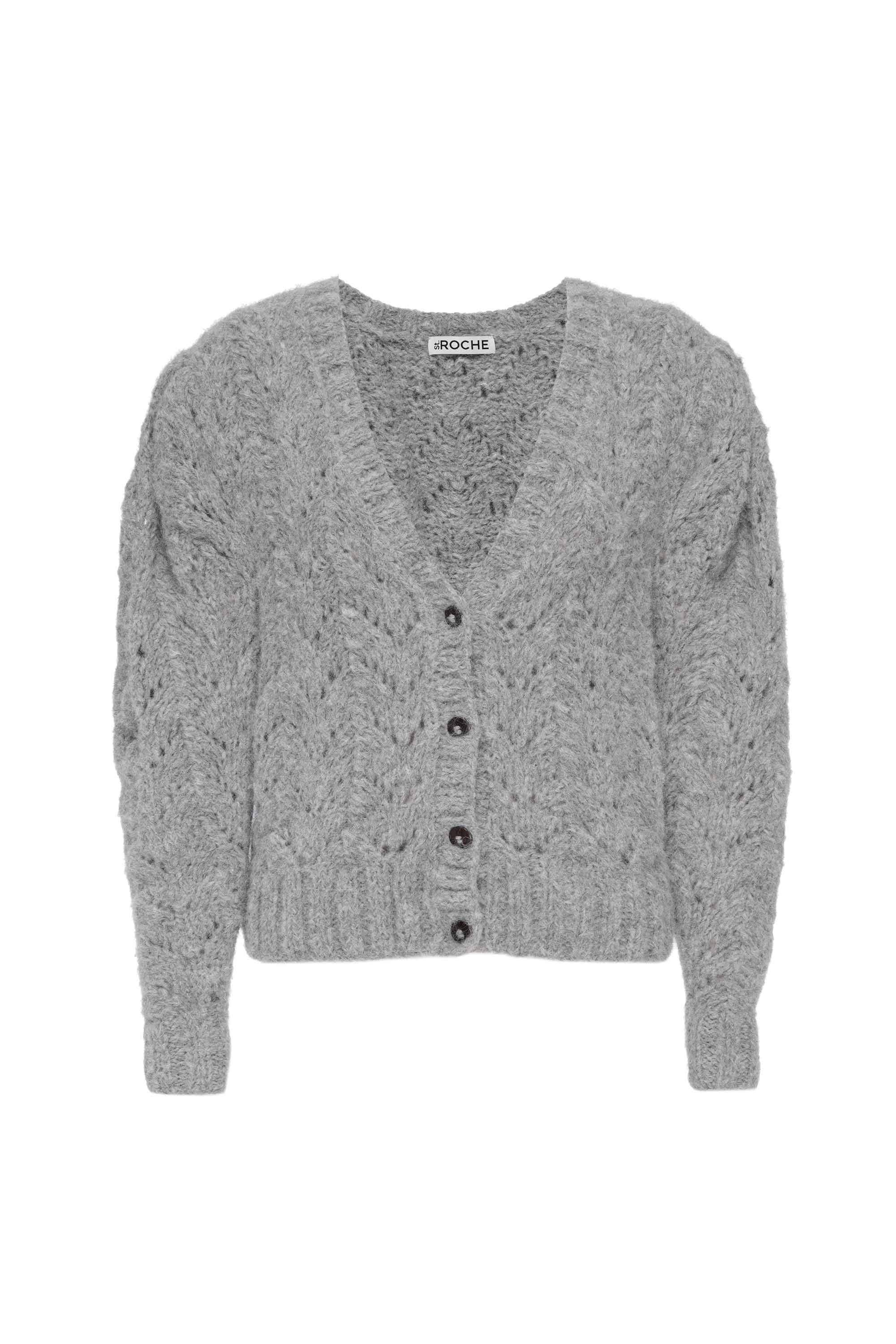 Women’s Maeve Cardigan - Light Heather Grey Extra Small St. Roche