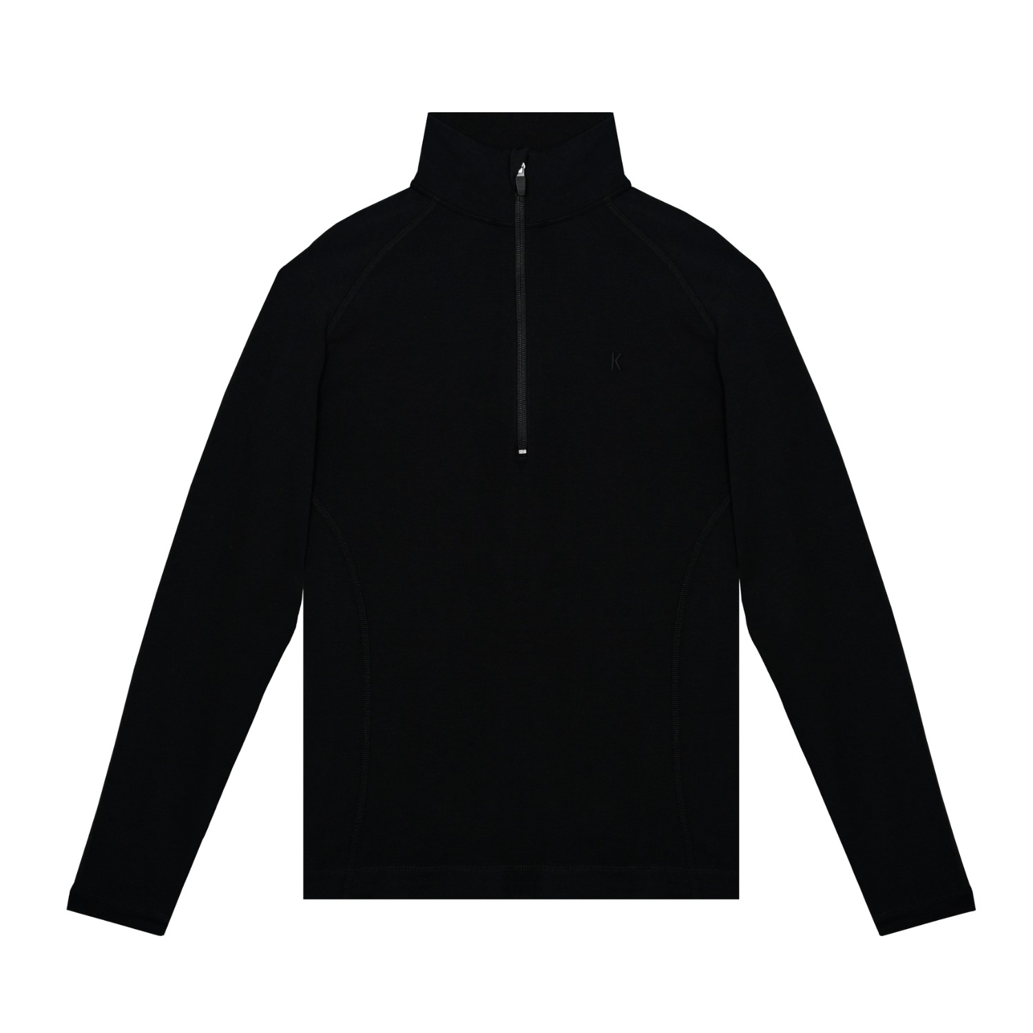 The Koozy Women's Ali Long Sleeve Half-zip In Black In Black