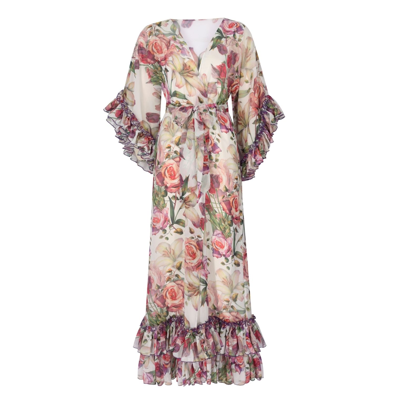 Nur Karaata Women's White Joali Bianca Kaftan In White