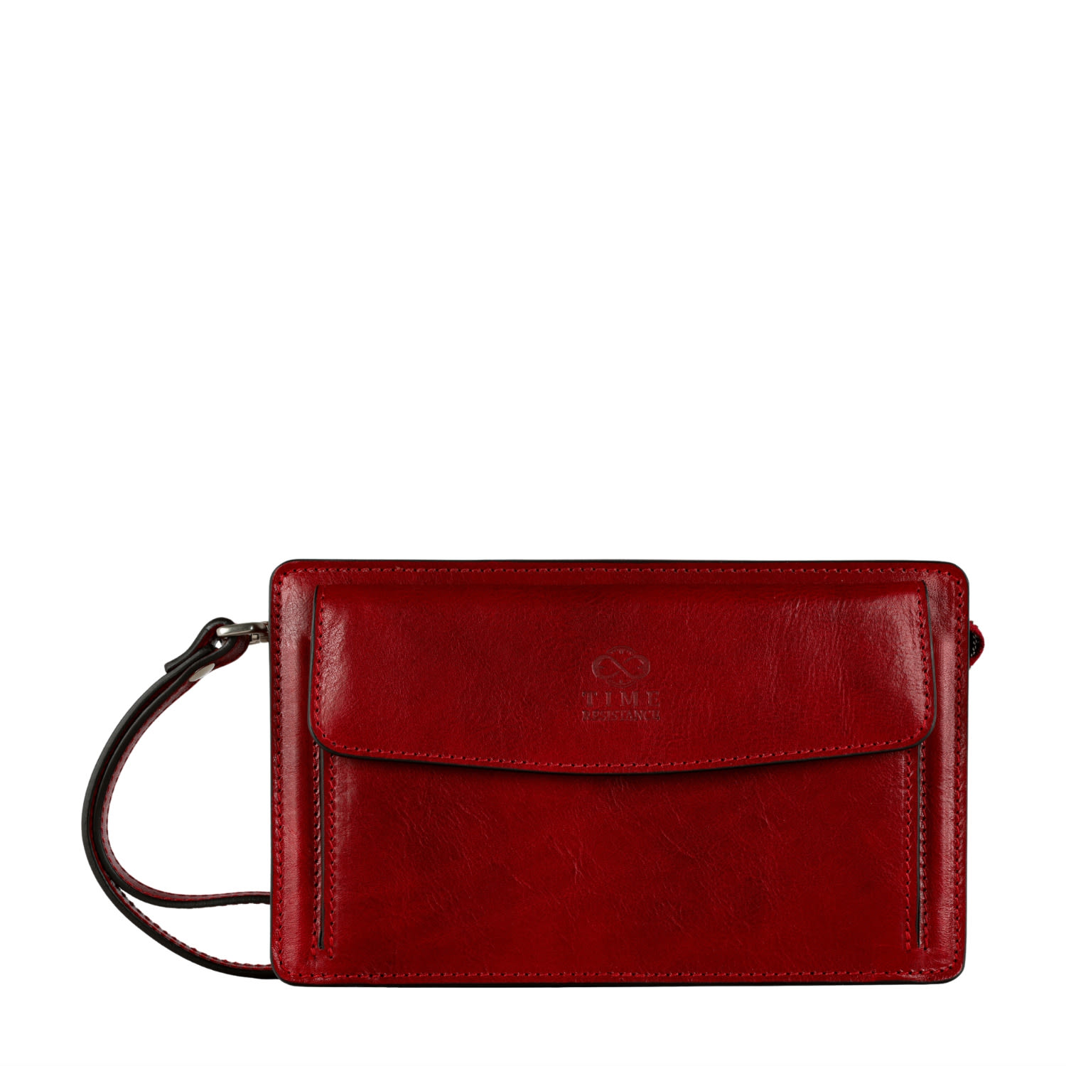 Men's Red Leather Clutch Purse - Decameron | One Size | Time Resistance