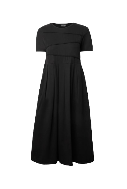 James Lakeland Women's Pin Tuck Pocket Midi Dress Black