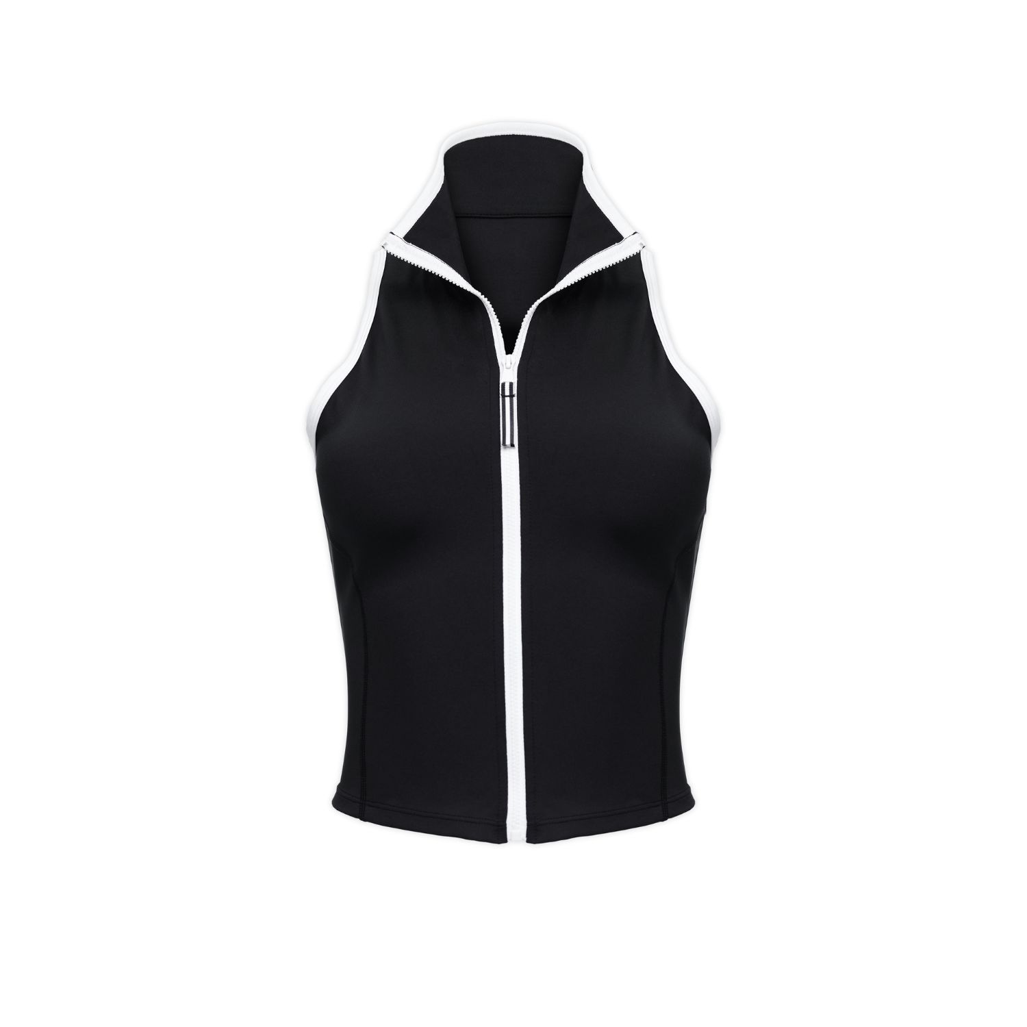 Goldie Byrd Zip Front Sport Vest In Black