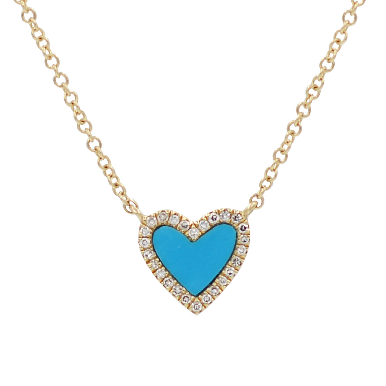 Women’s Blue Turquoise Heart Necklace Kamaria