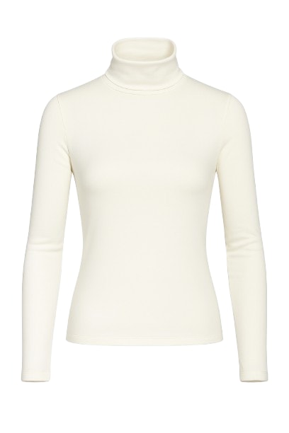 Conquista Women's Neutrals Ecru Turtle Neck Top By  In Sand
