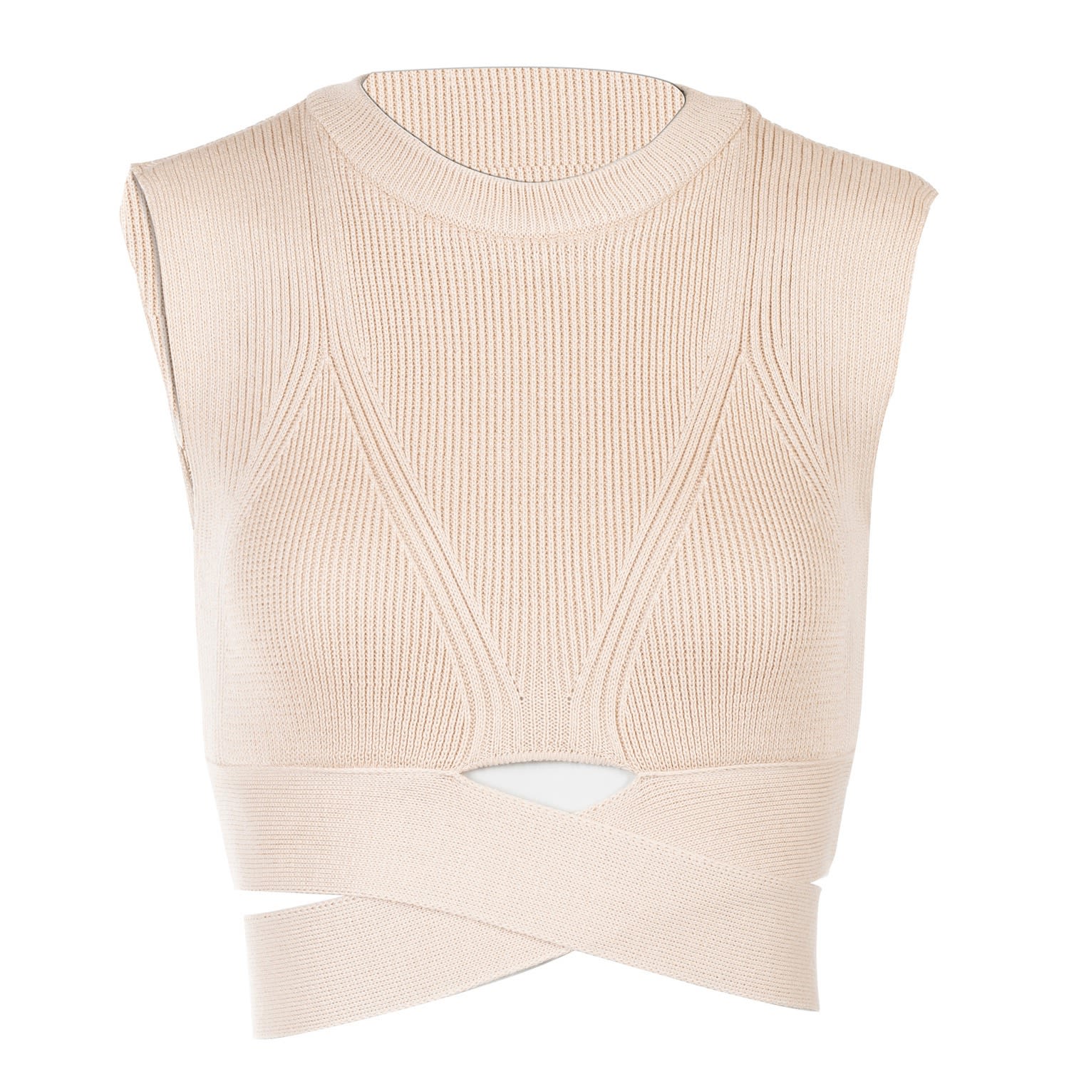 25 Union Women's Neutrals Banded Top Anna Cream In White