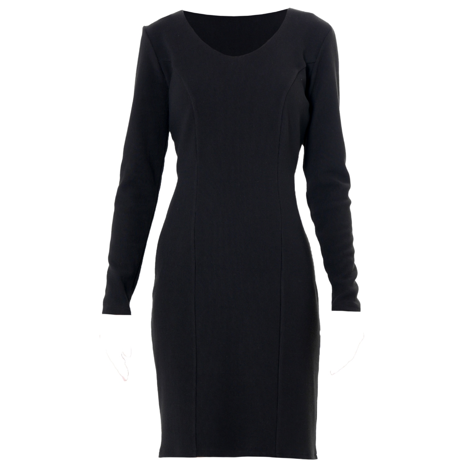 Women's Long Sleeve Sheath Dress In Black | Extra Small | Metamorphoza