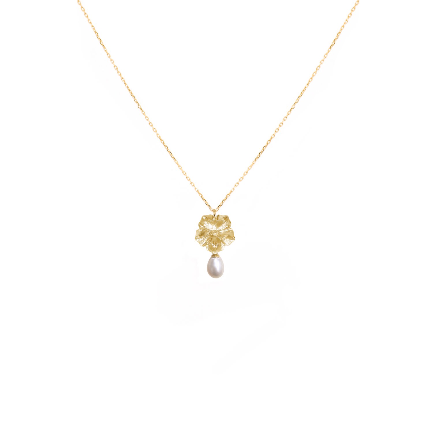 Alegoria Jewellery Women's Gold / White Bavella Mini Drop Pearl Necklace - Gold In Multi