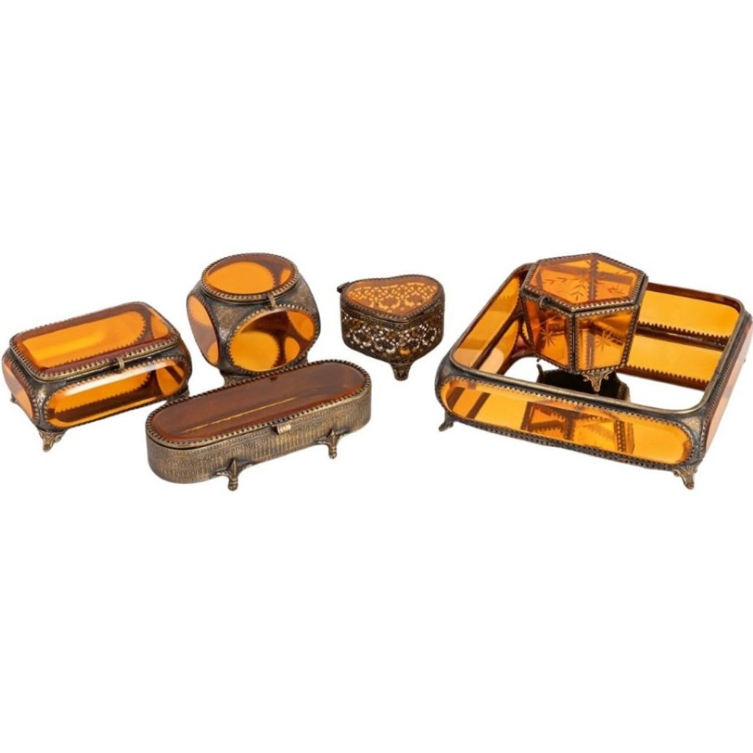 Etched French Jewellry Box Amber | Lila Rasa | Wolf & Badger