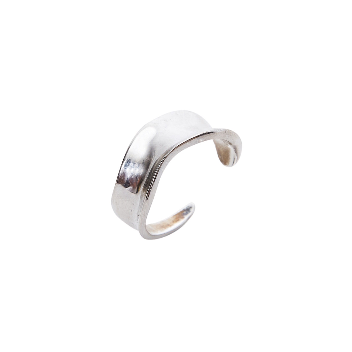 Spero London Women's Large Contour Stack Sterling Silver Ring - Silver In Silver