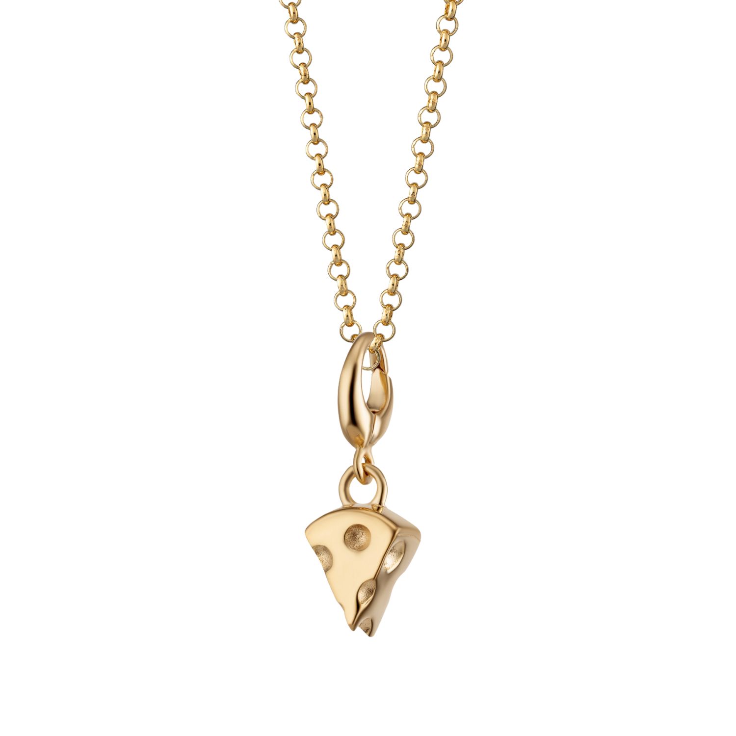 Lily Charmed Women's Gold Plated Cheese Slice Charm Necklace