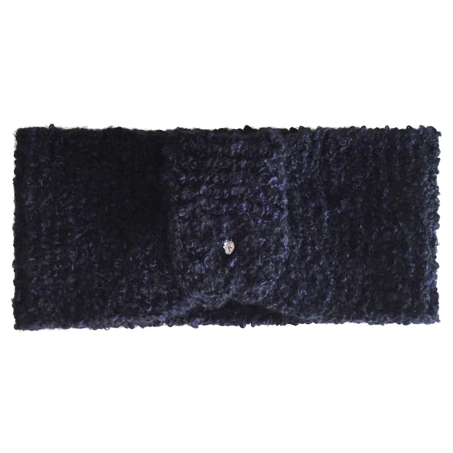 Women’s Oh, So Royal Hand-Knitted Cashmere Bouclé Headband In Sapphire Blue & Black Mélange Grace Cashmere Zurich