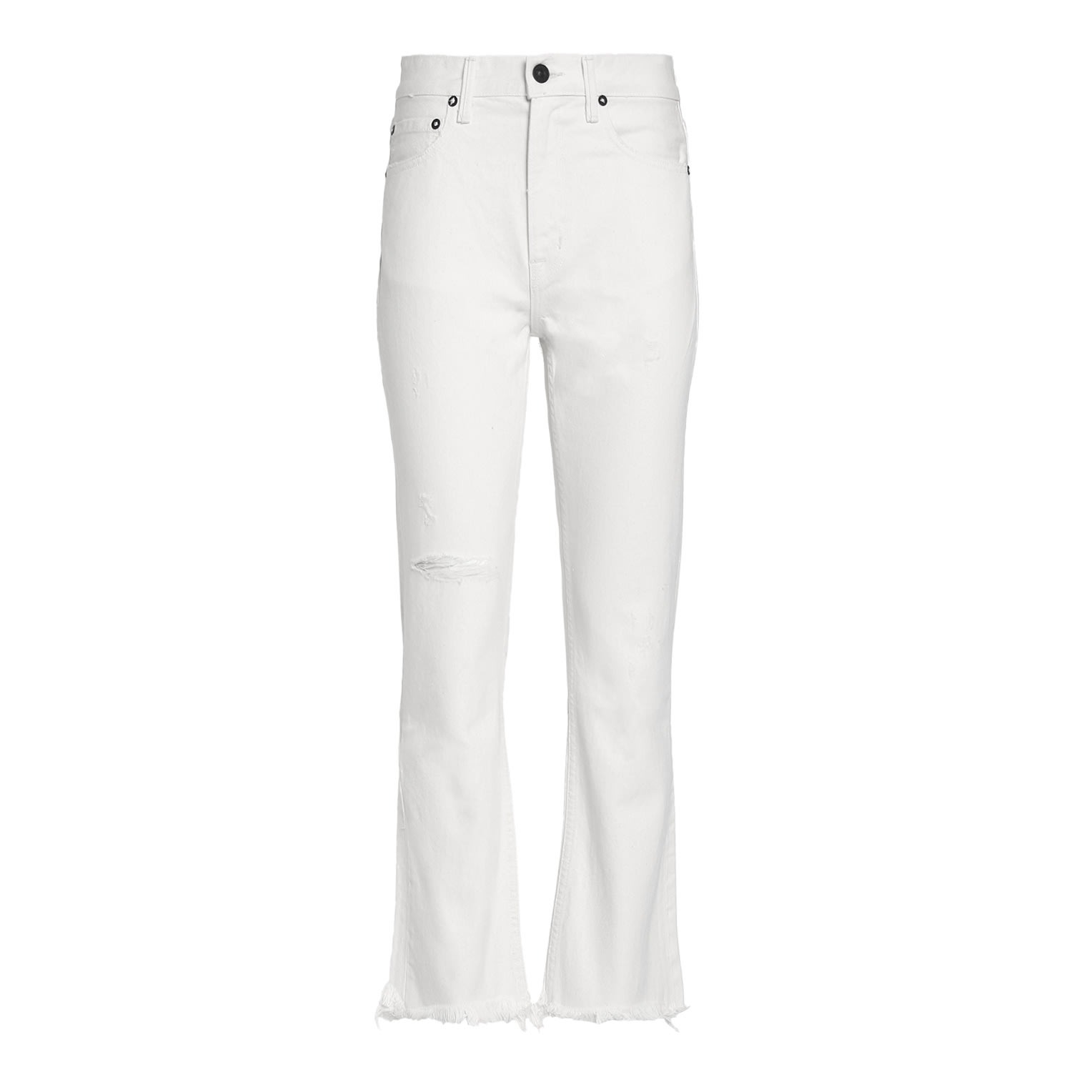 Noend Denim Farrah Kick Flare Jeans In White