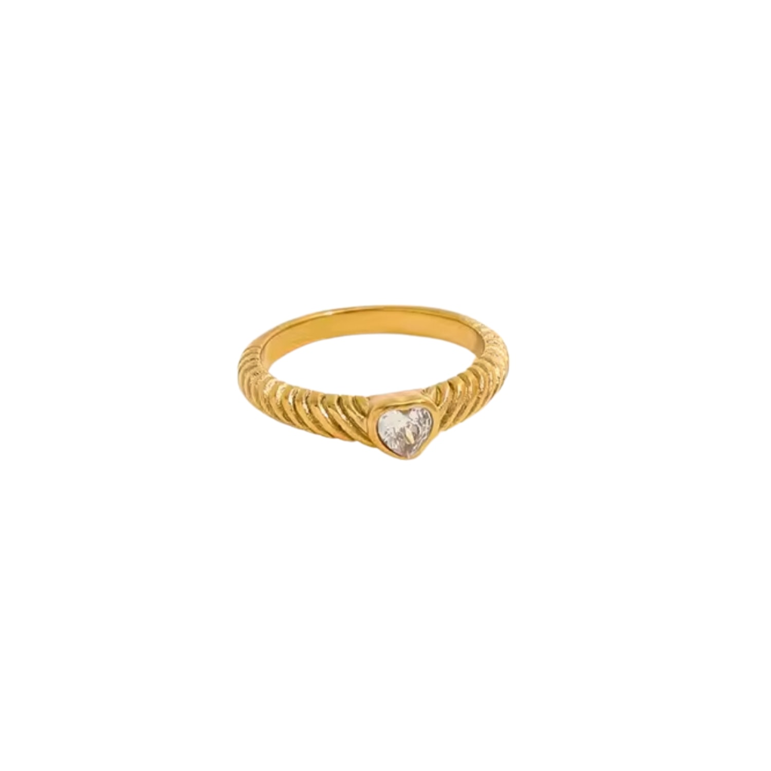 Decolet The Label Women's Gold Mini Heart Zircon Ring In Gold