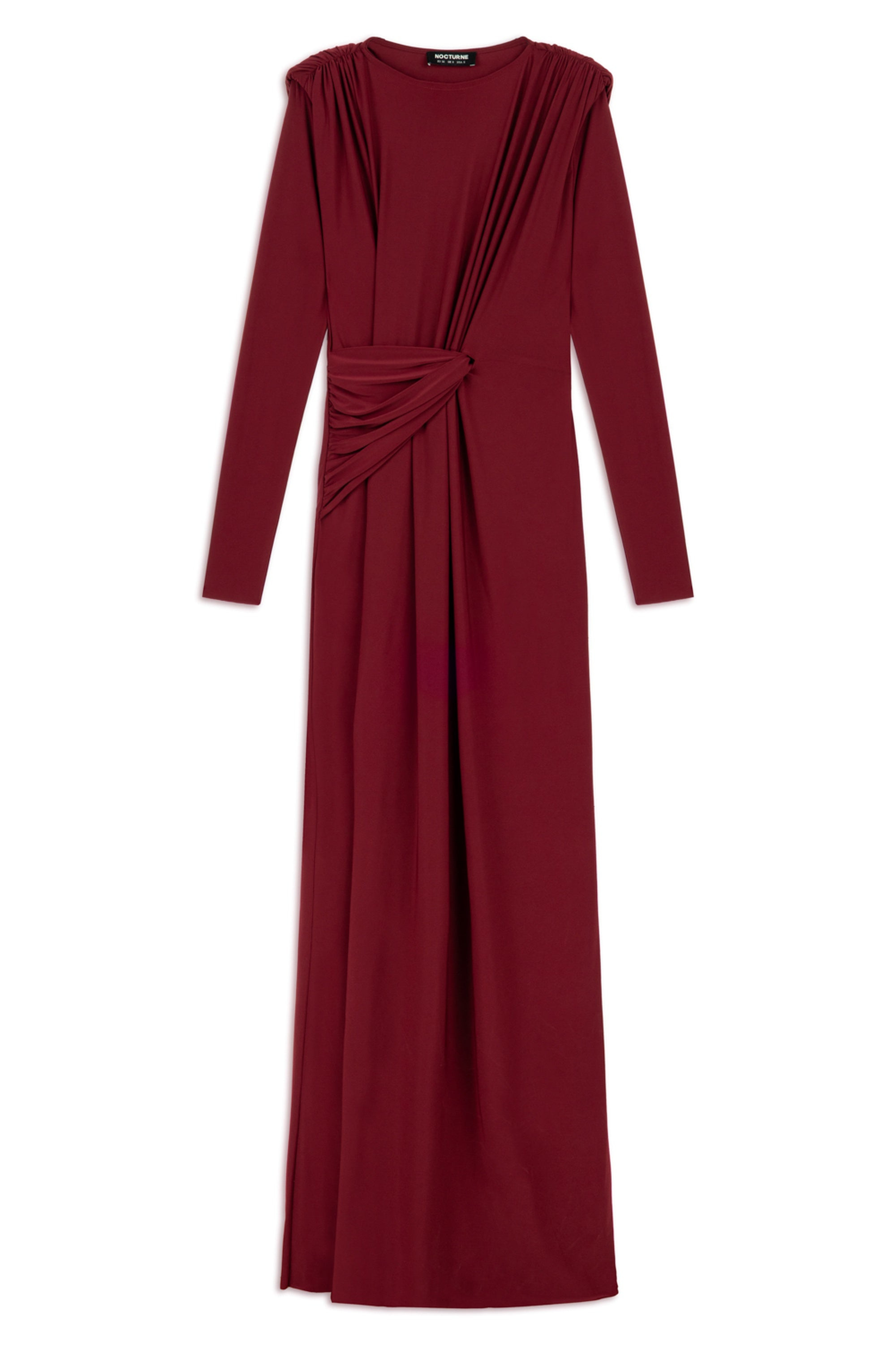 Nocturne Maxi Dress With Twirl Detail In Red