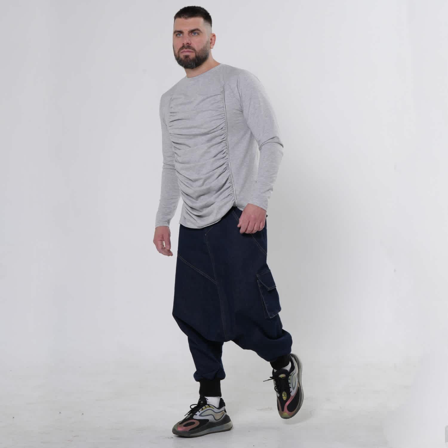 Men'S Drop Crotch Denim Pants | Metamorphoza | Wolf & Badger