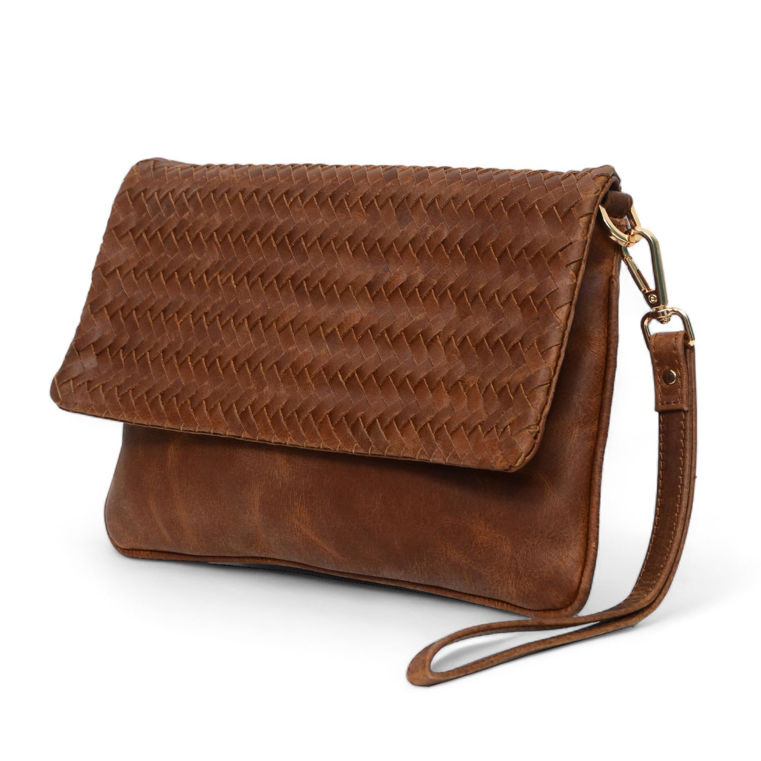 Hides Leather Co. Women's Brown Luxury Leather Organizer – Clutch & Crossbody Tech Wallet