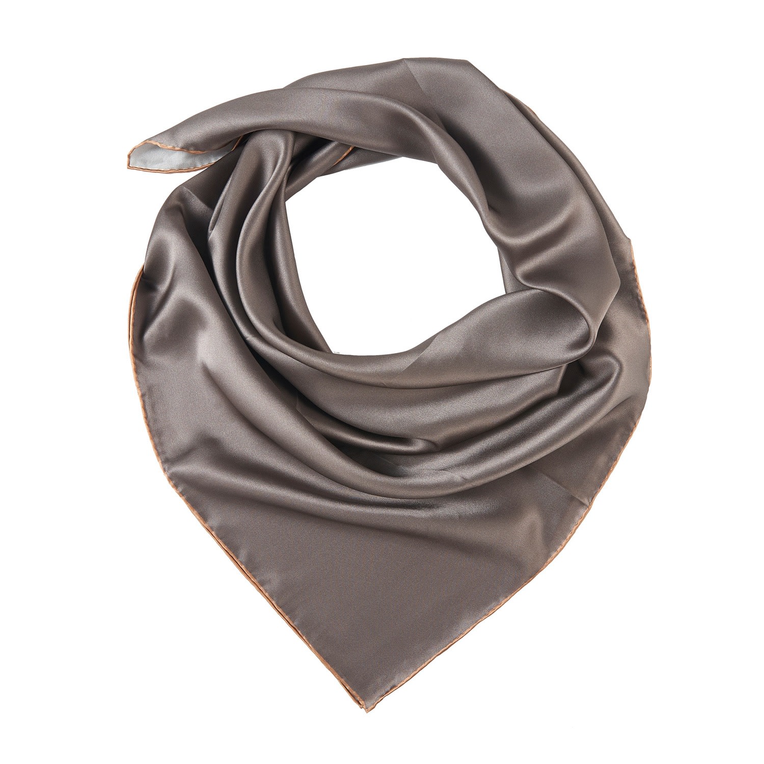 Soft Strokes Silk Women's Pure Silk Scarf Sand Beach Solid Colour Collection Grey Sand Large In Gray