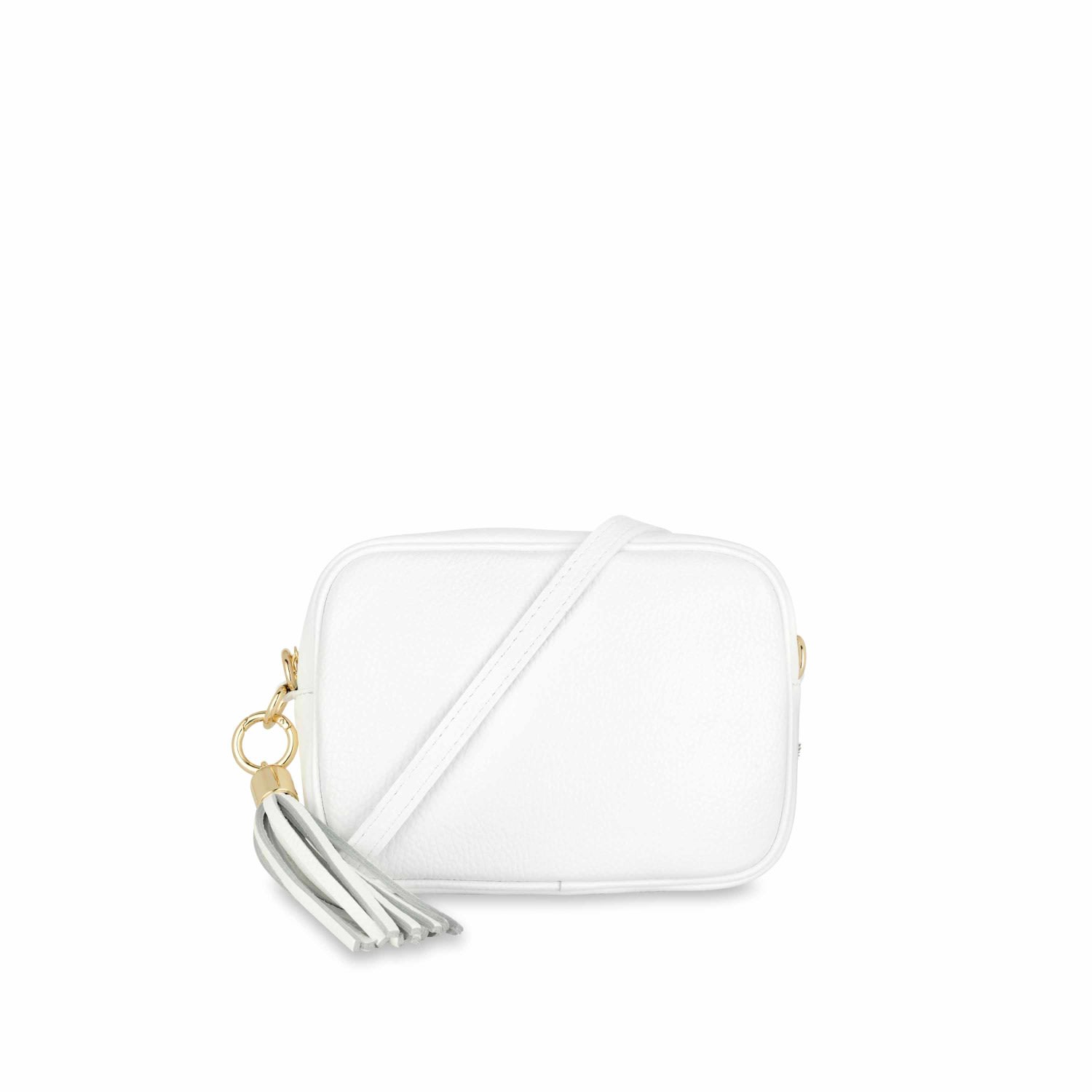 Apatchy London Women's The Tassel White Leather Crossbody Bag In White