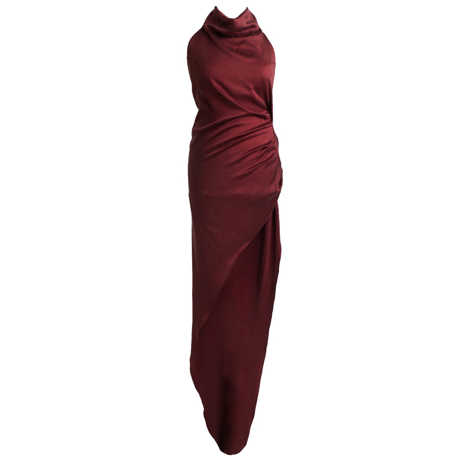 Mionè Women's Silk Side Split Hem Dress - Rose Gold